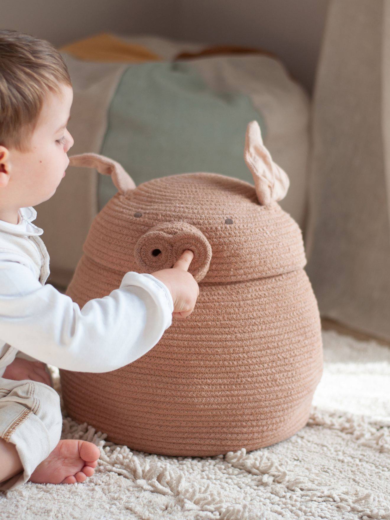 Panier Peggy Le Cochon Rose