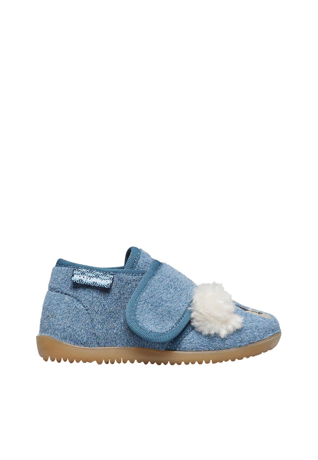 Pantoufles En Tissu Bisue Bleu Clair-