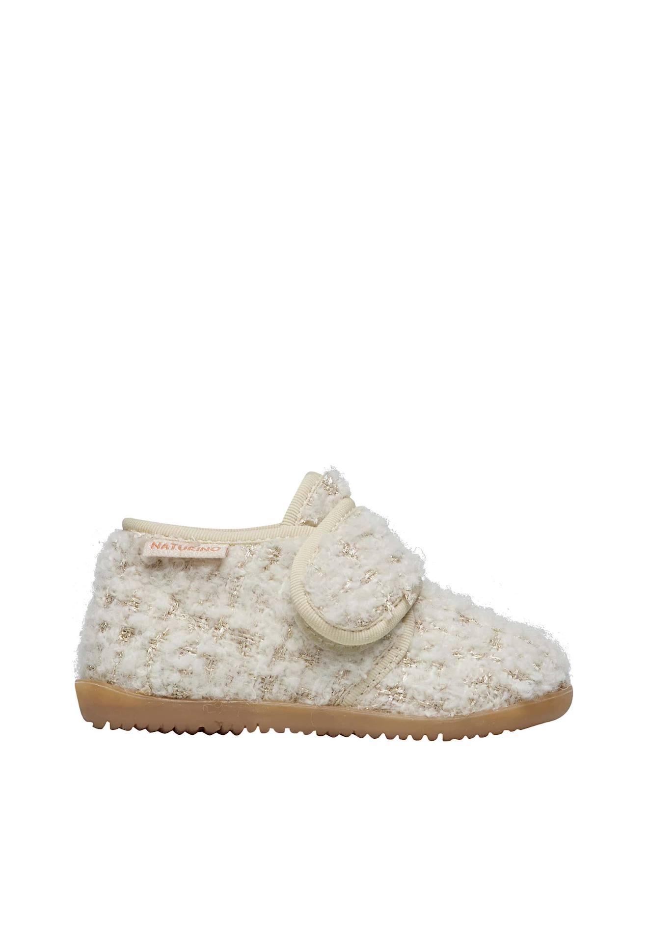 Pantoufles En Tissu Home Blanc Crème-