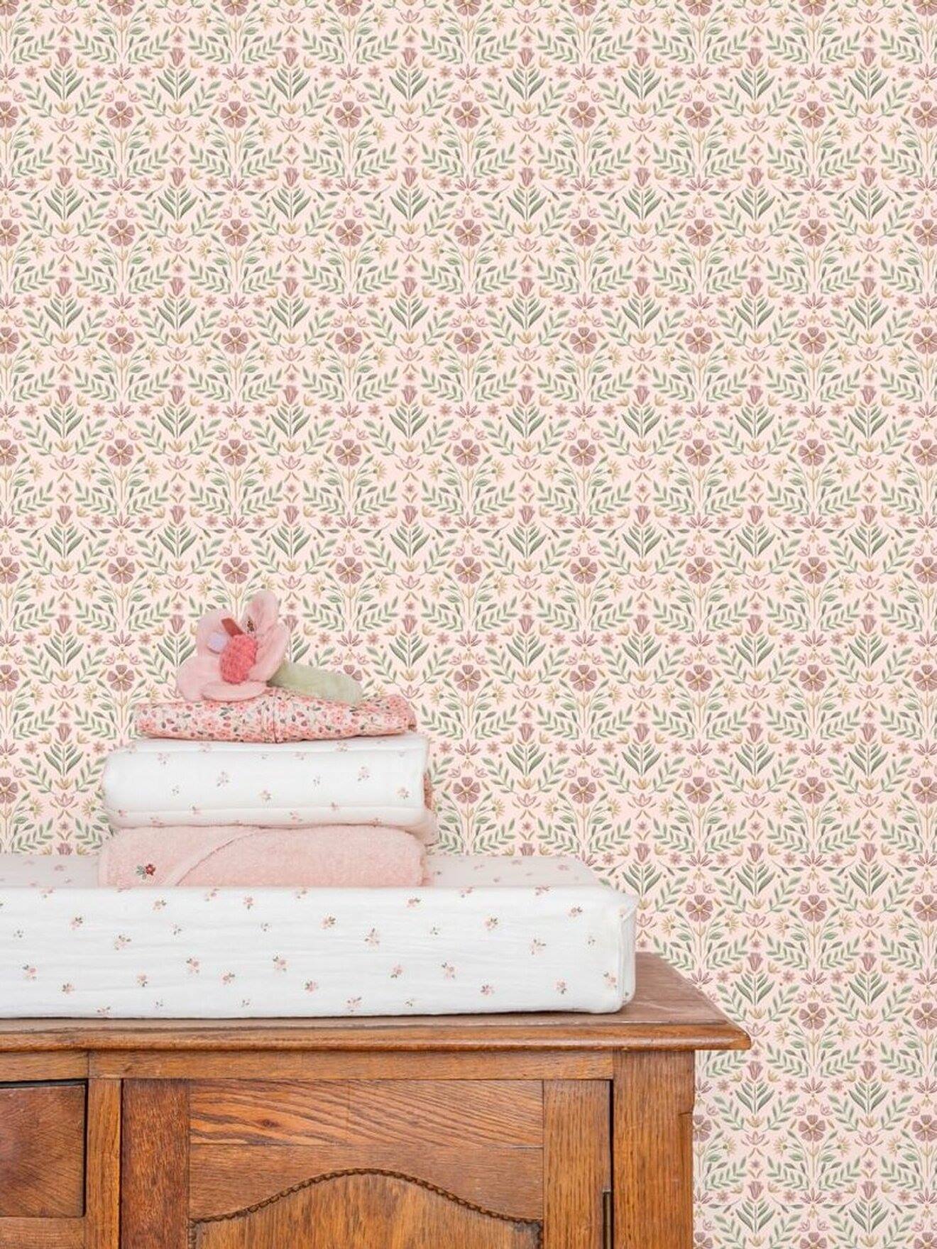 Papier peint Fairy Flowers rose