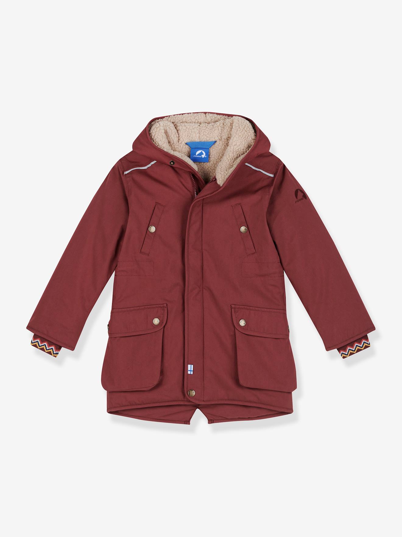 Parka d’hiver enfant TUULIKKI finkid avec doublure en polaire teddy grenadine