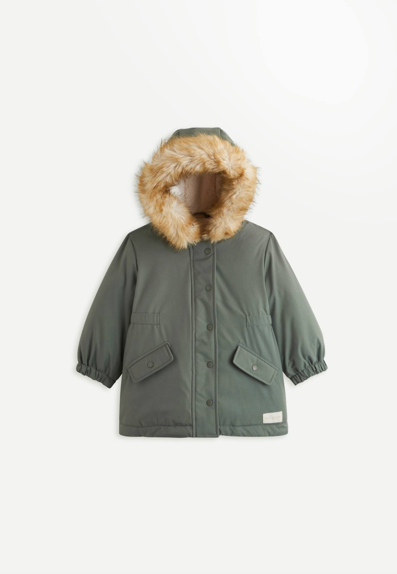 Parka Enfant Imperméable Doublé Sherpa Emma Kaki