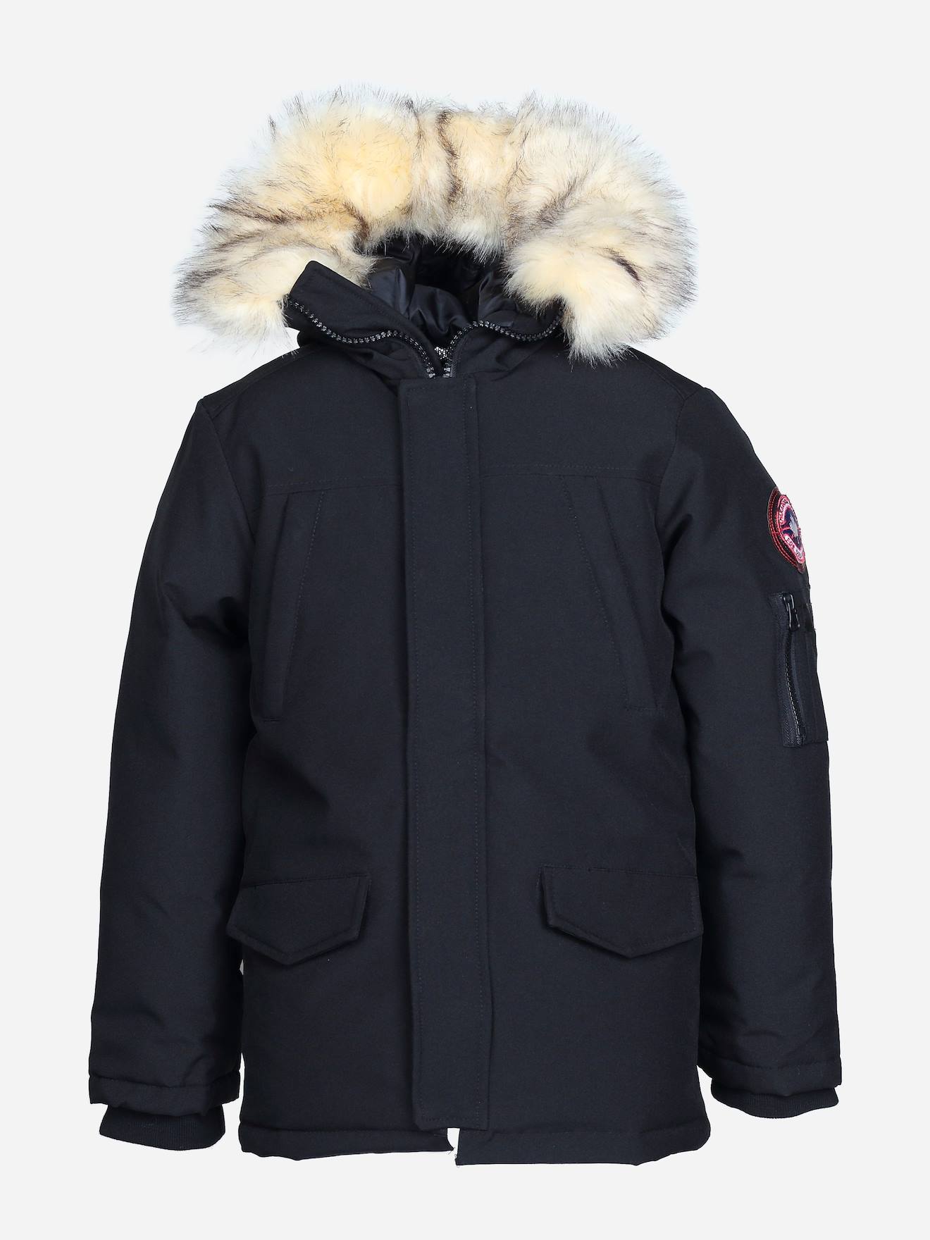 Parka Garçon À Capuche Noir