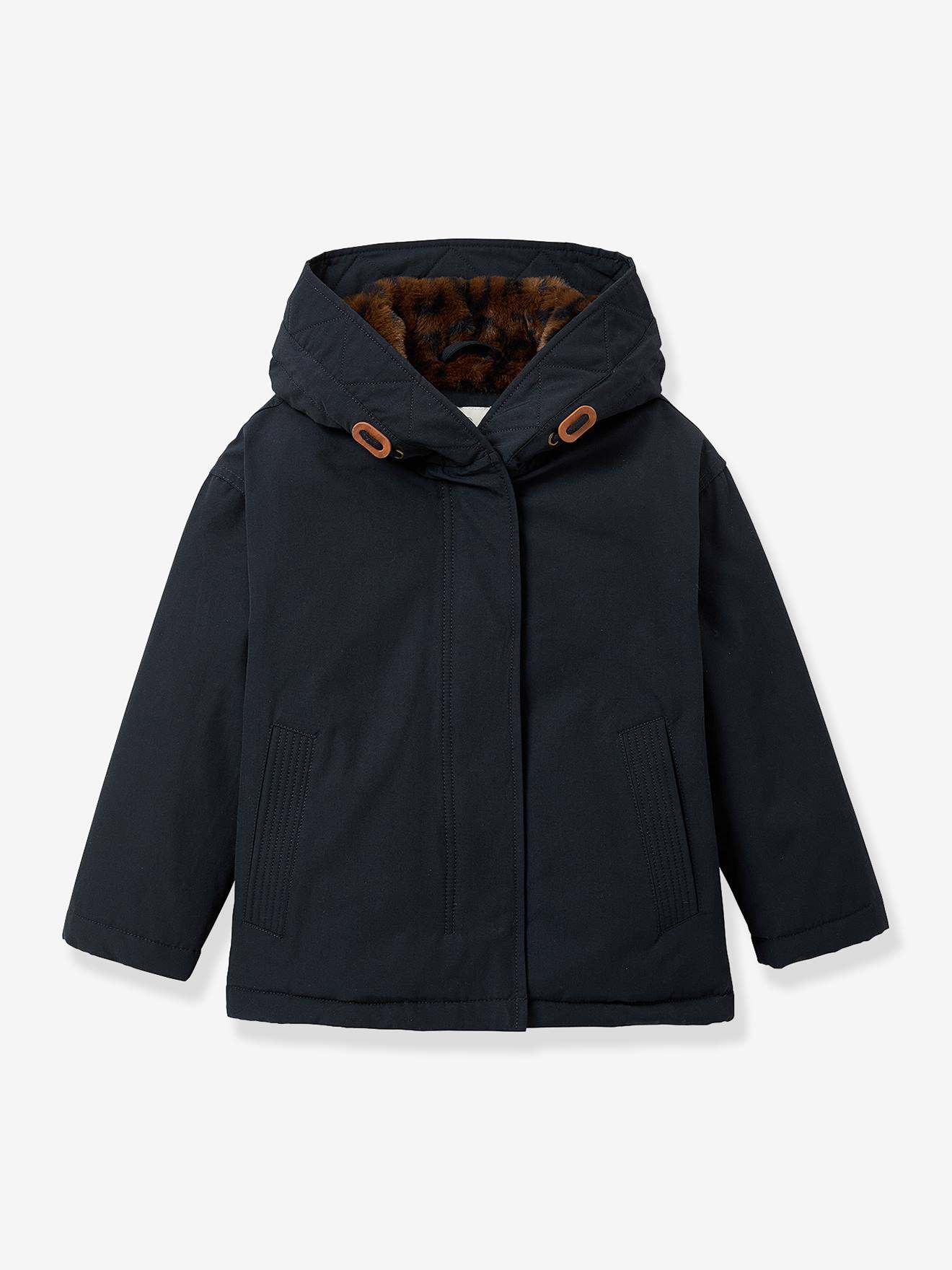 Parka léopard marine