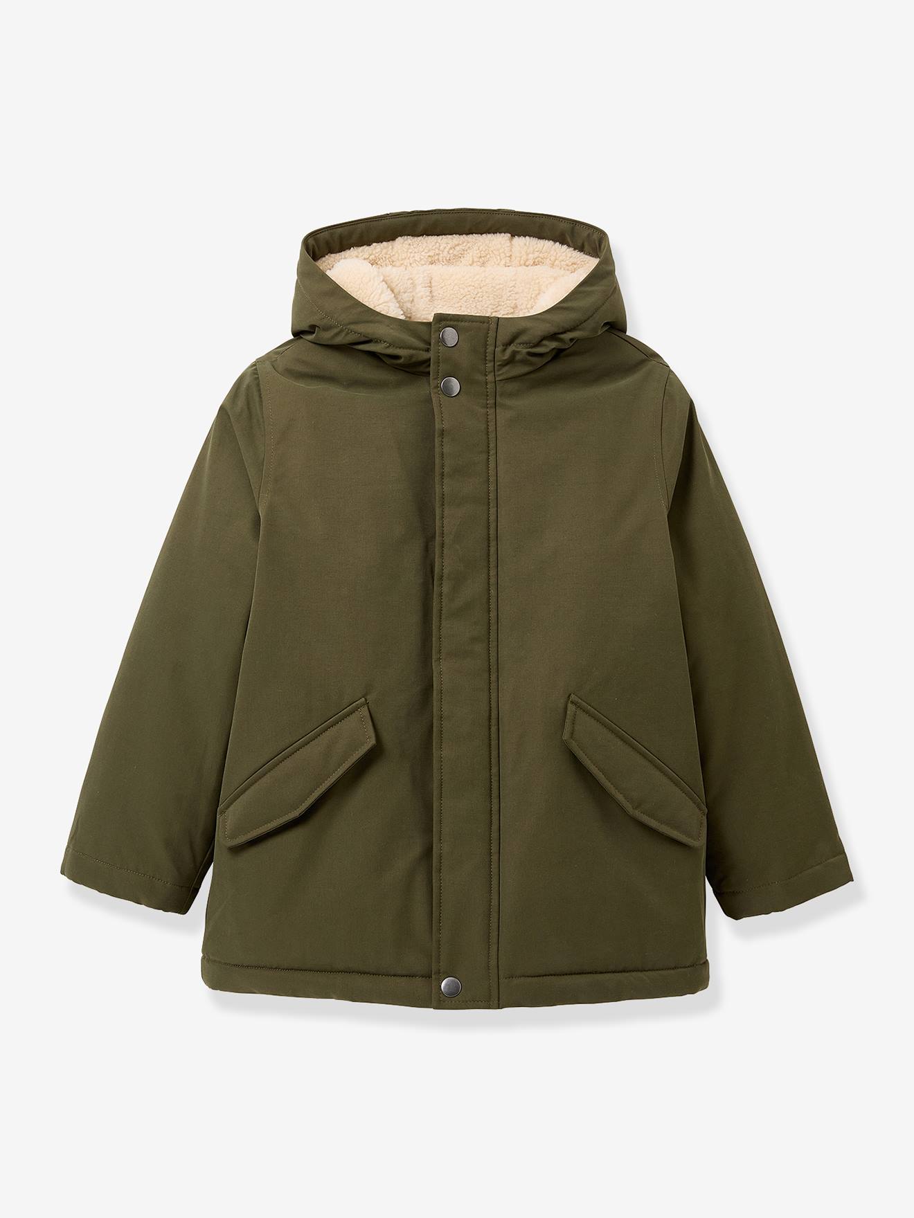 Parka sherpa kaki