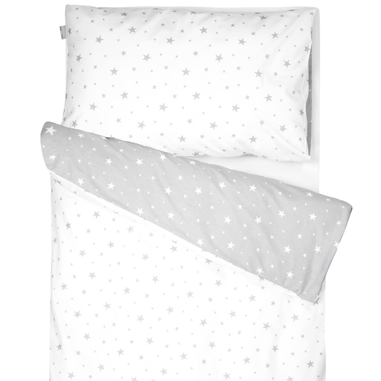 Parure De Lit Bébé Réversible En Coton Stella Blanc