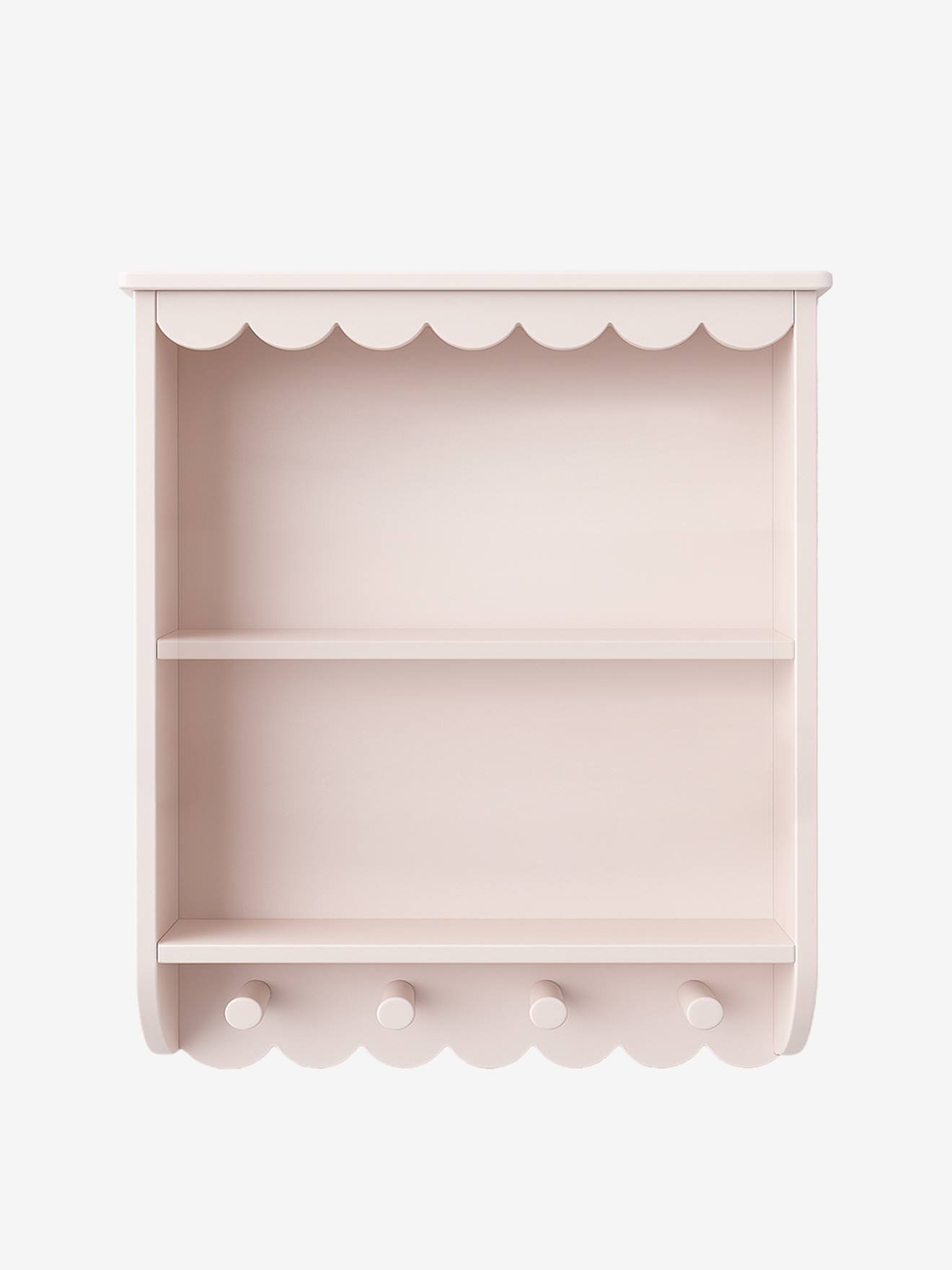 Patère étagère Feston 2 niveaux 4 patères rose