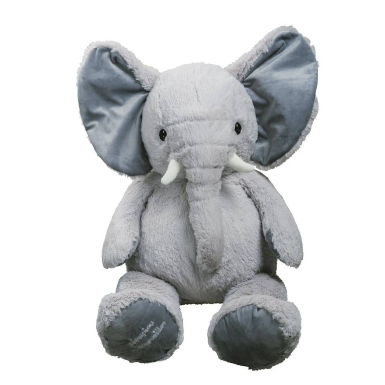 Peluche Géante Eléphant Jojo - Made In France Gris