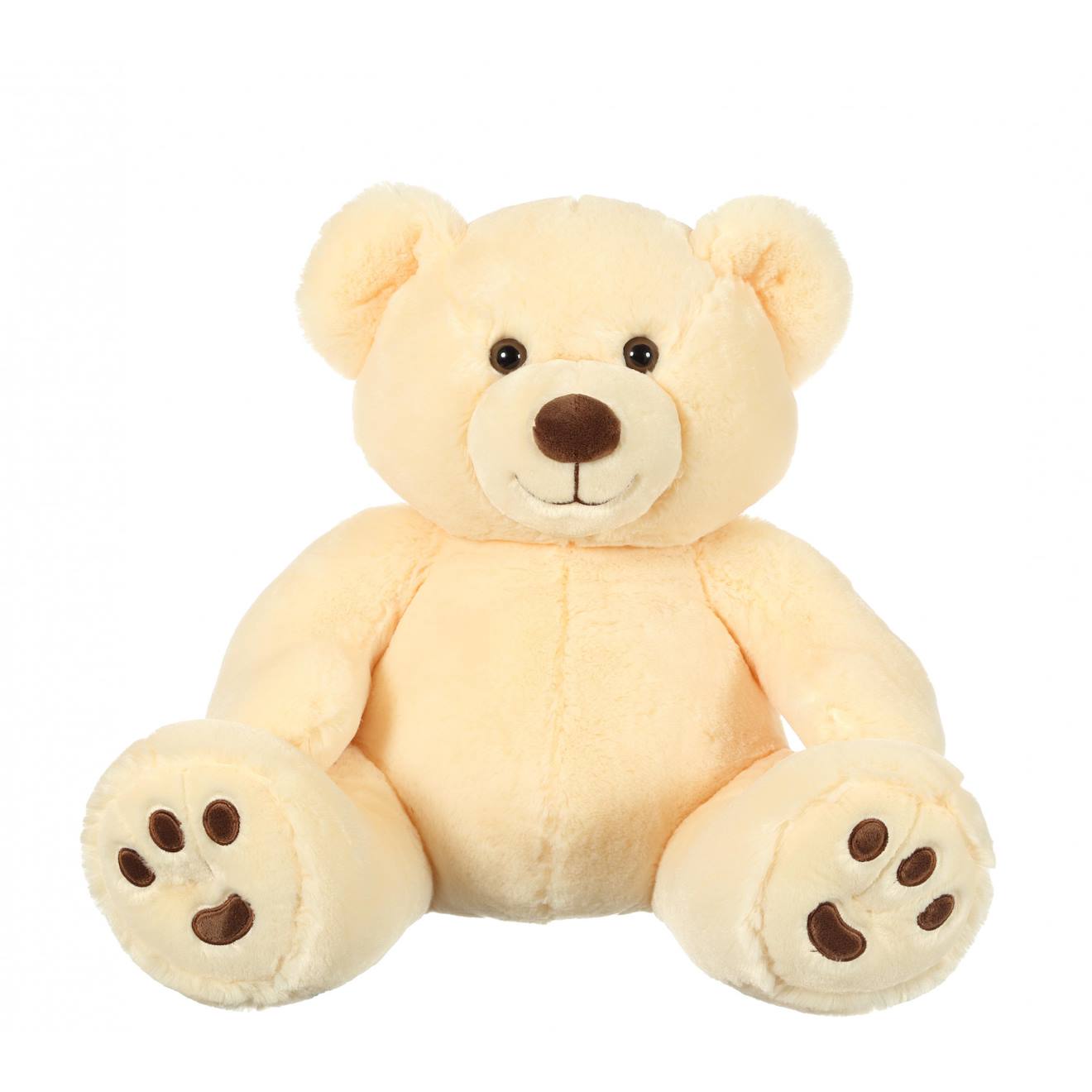 Peluche - Peluche Ours Patachon Crème - 80 Cm Beige