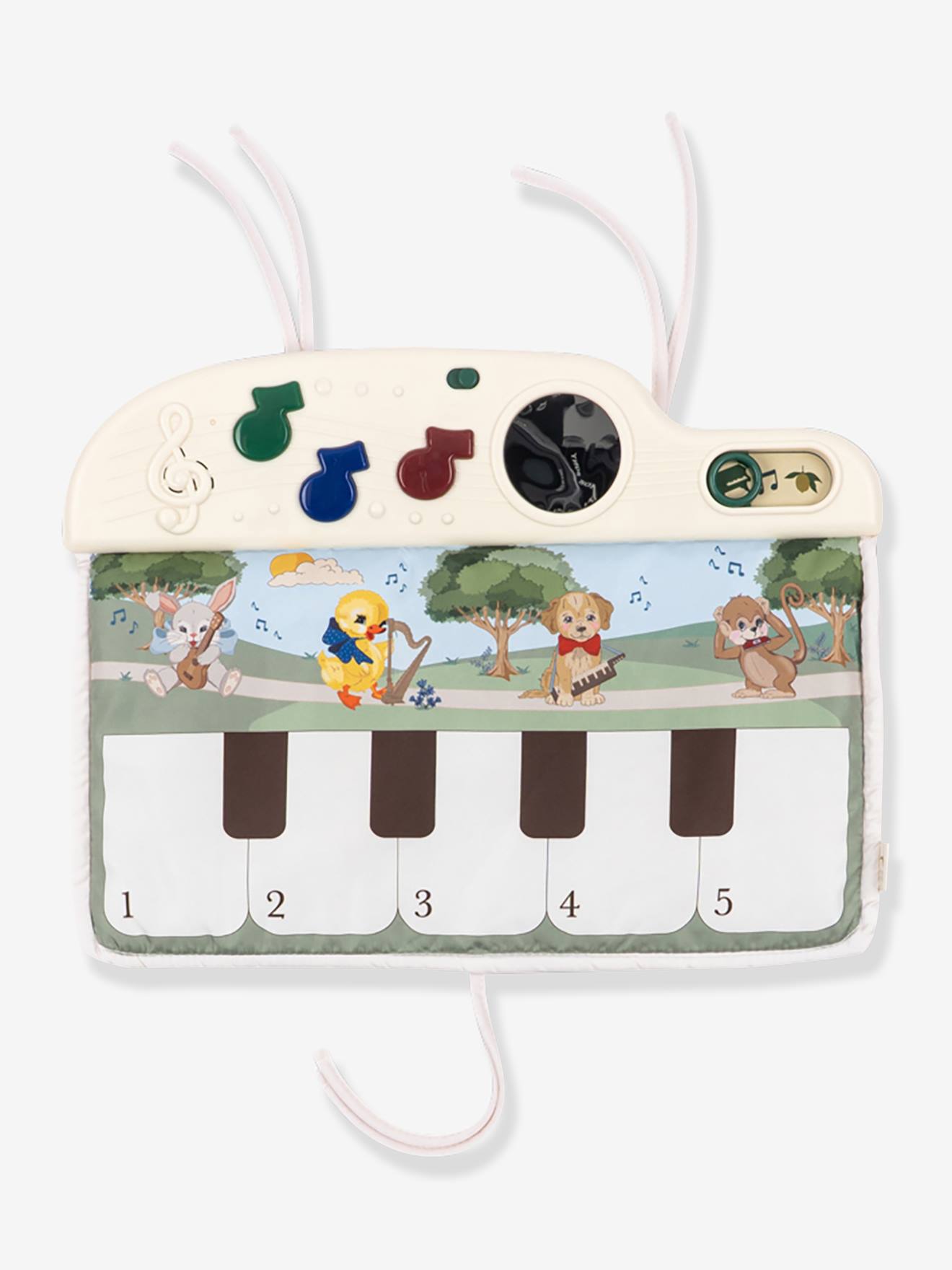 Piano d'éveil en tissu multicolore