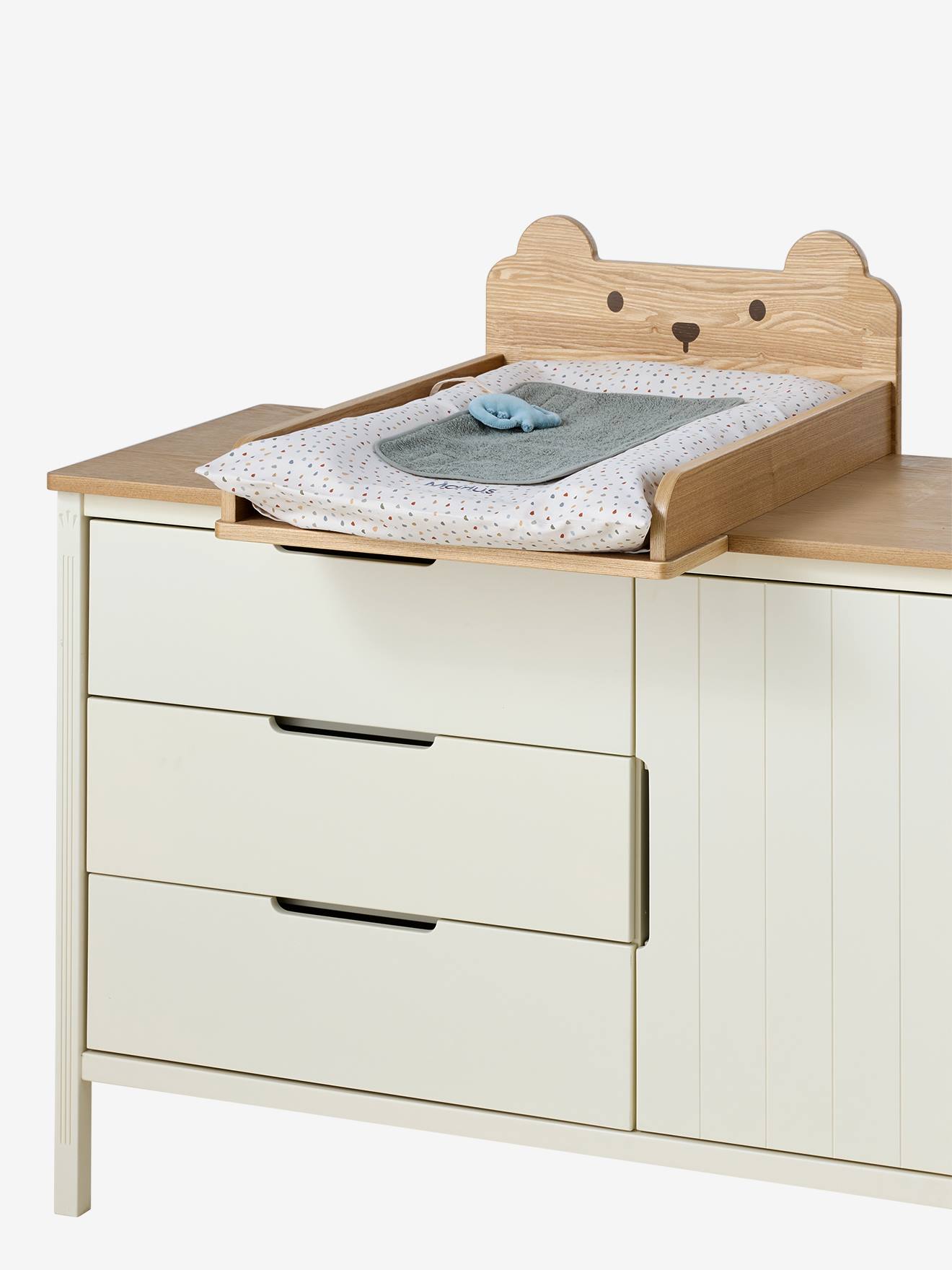 Plan à langer 52 cm Ourson bois