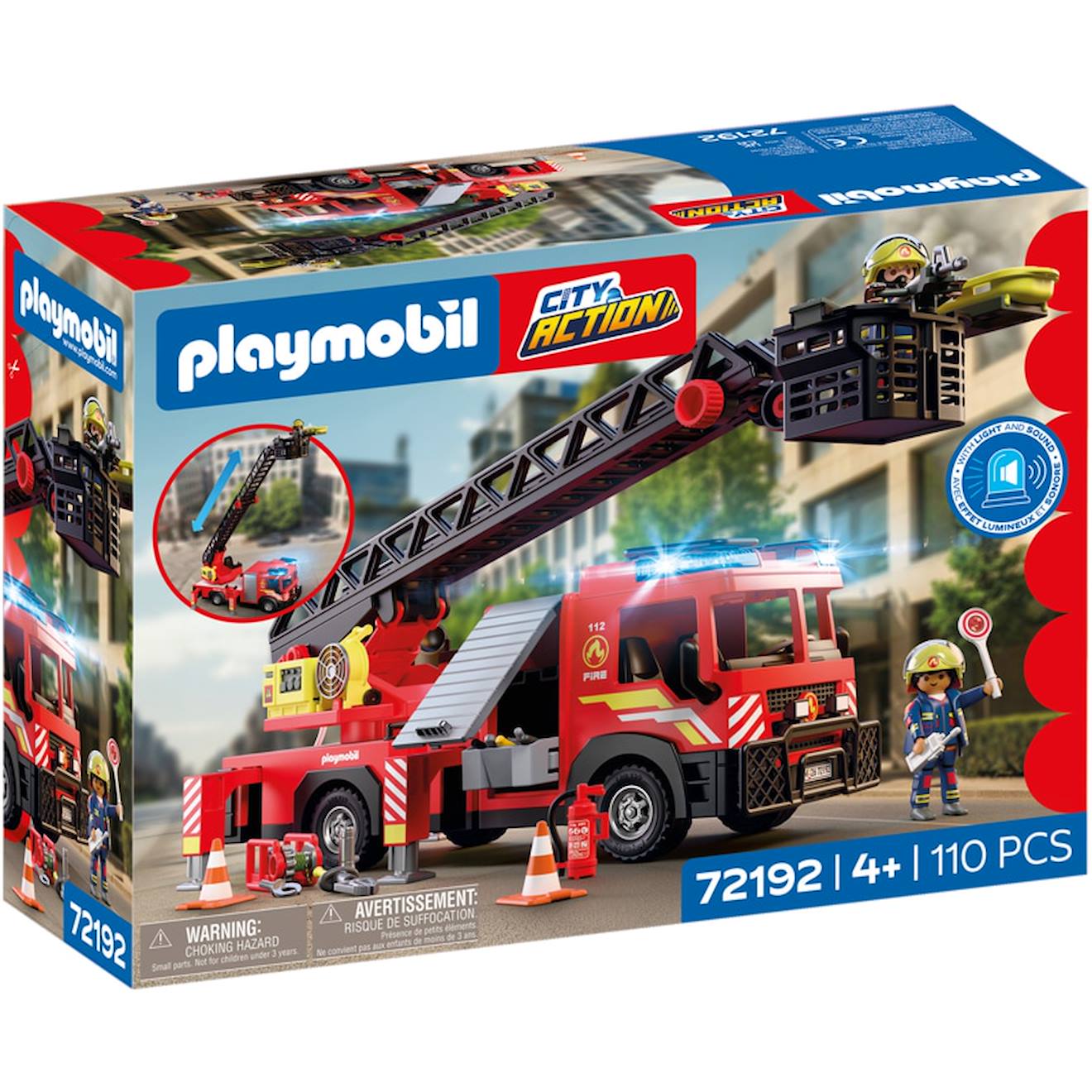 Playmobil 72192 - Camion De Pompiers Avec Grande Échelle Multicolore