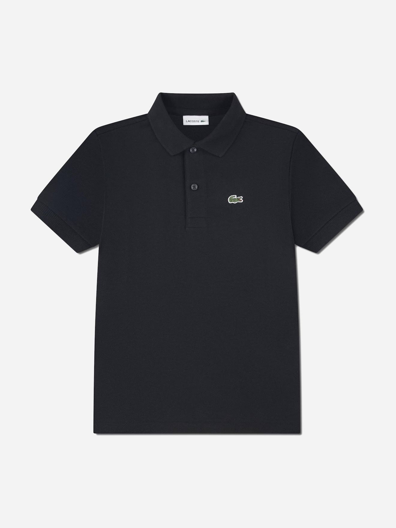 Polo À Manches Courtes Noir