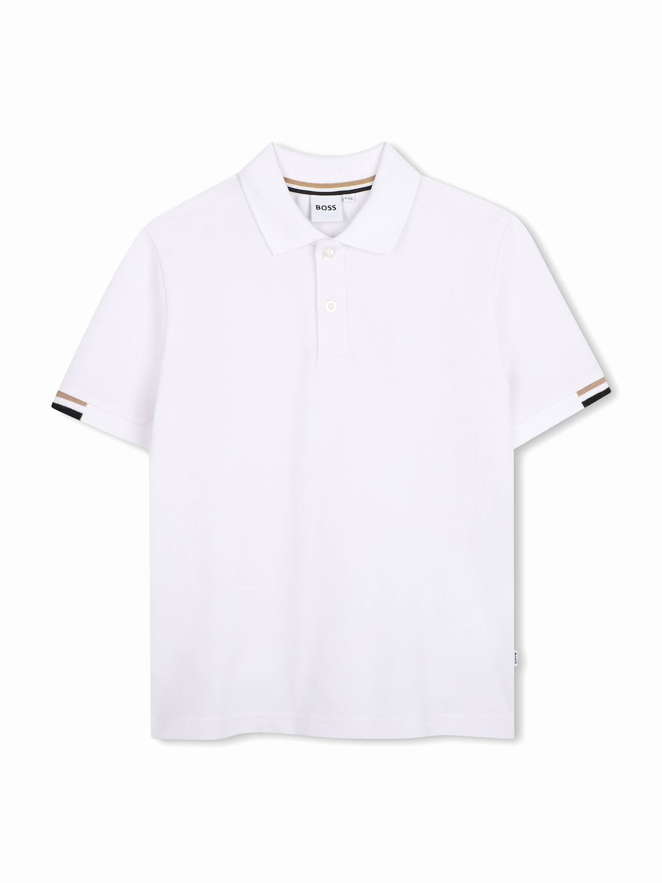 Polo Garçon Col Classique Blanc