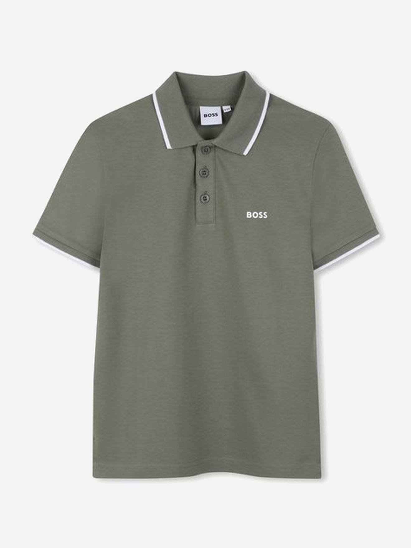 Polo Garçon Col Classique Vert