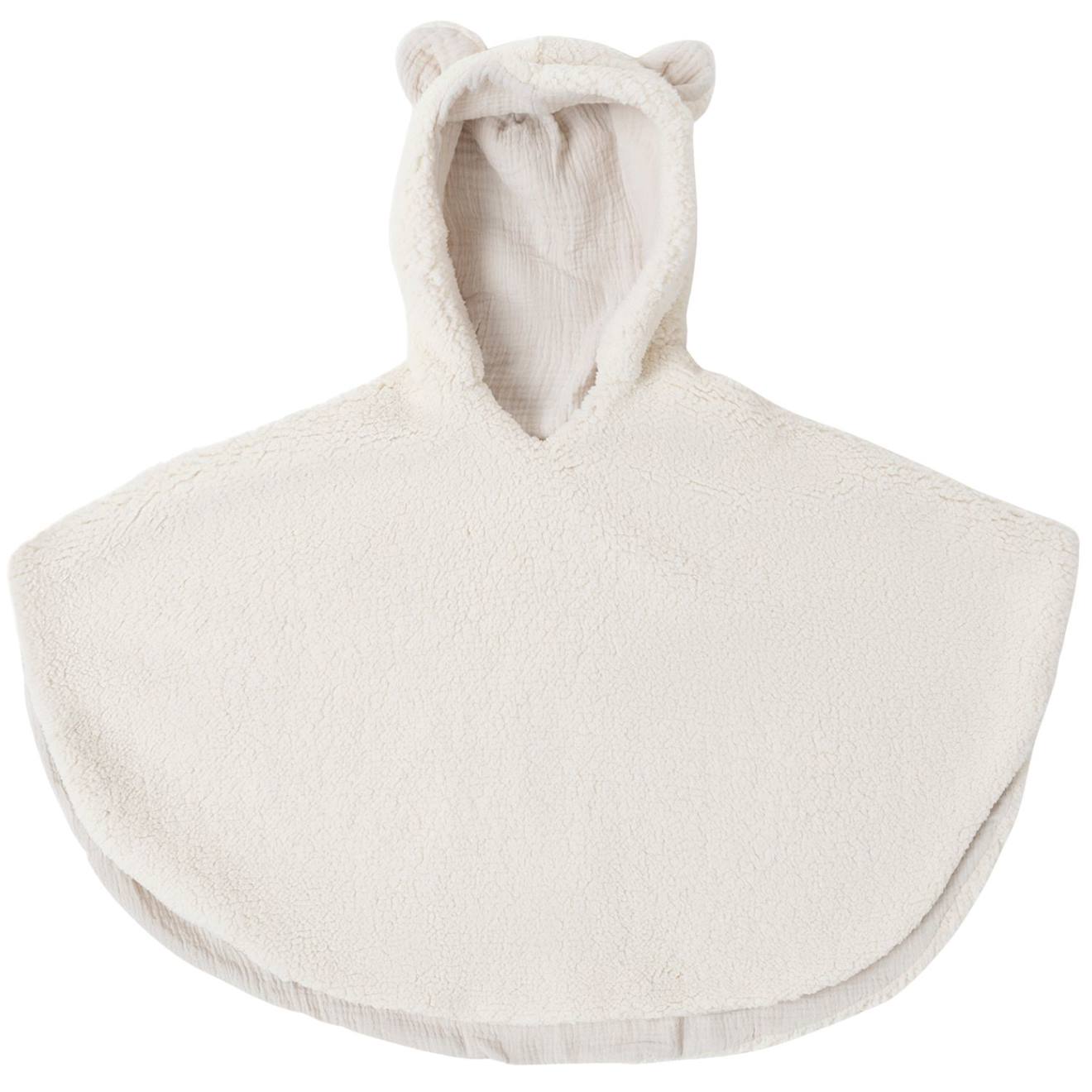 Poncho Polaire Teddy Mouton Ecru