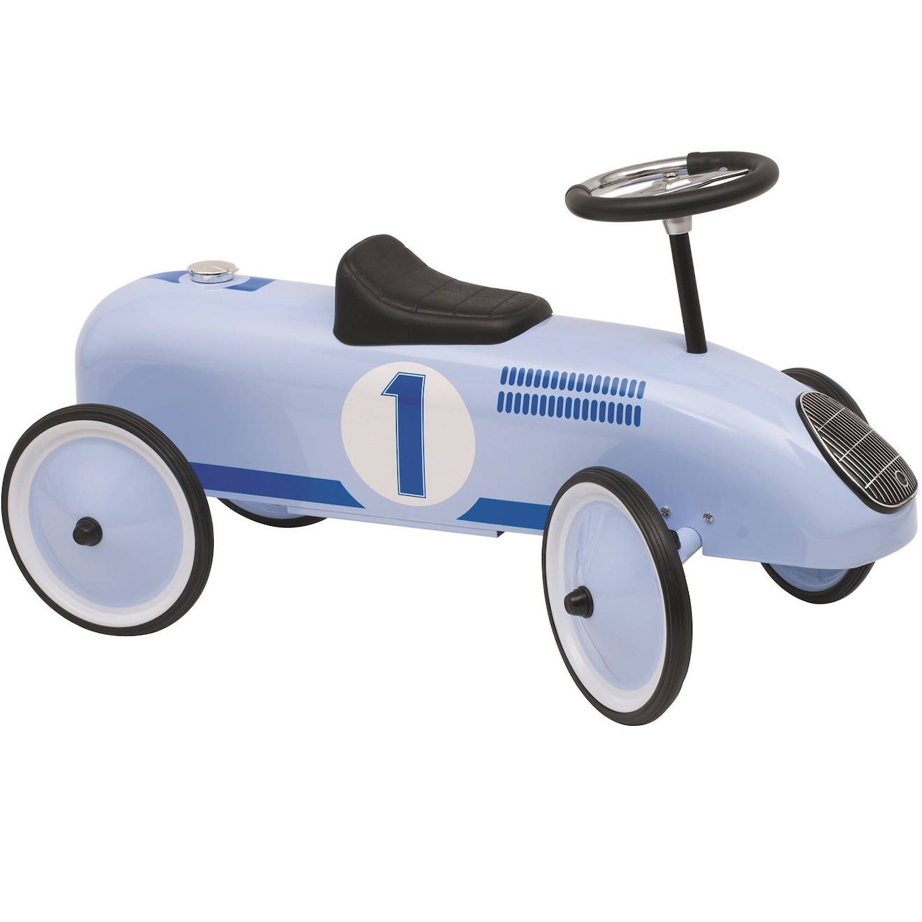 Porteur Voiture En Métal Bleu