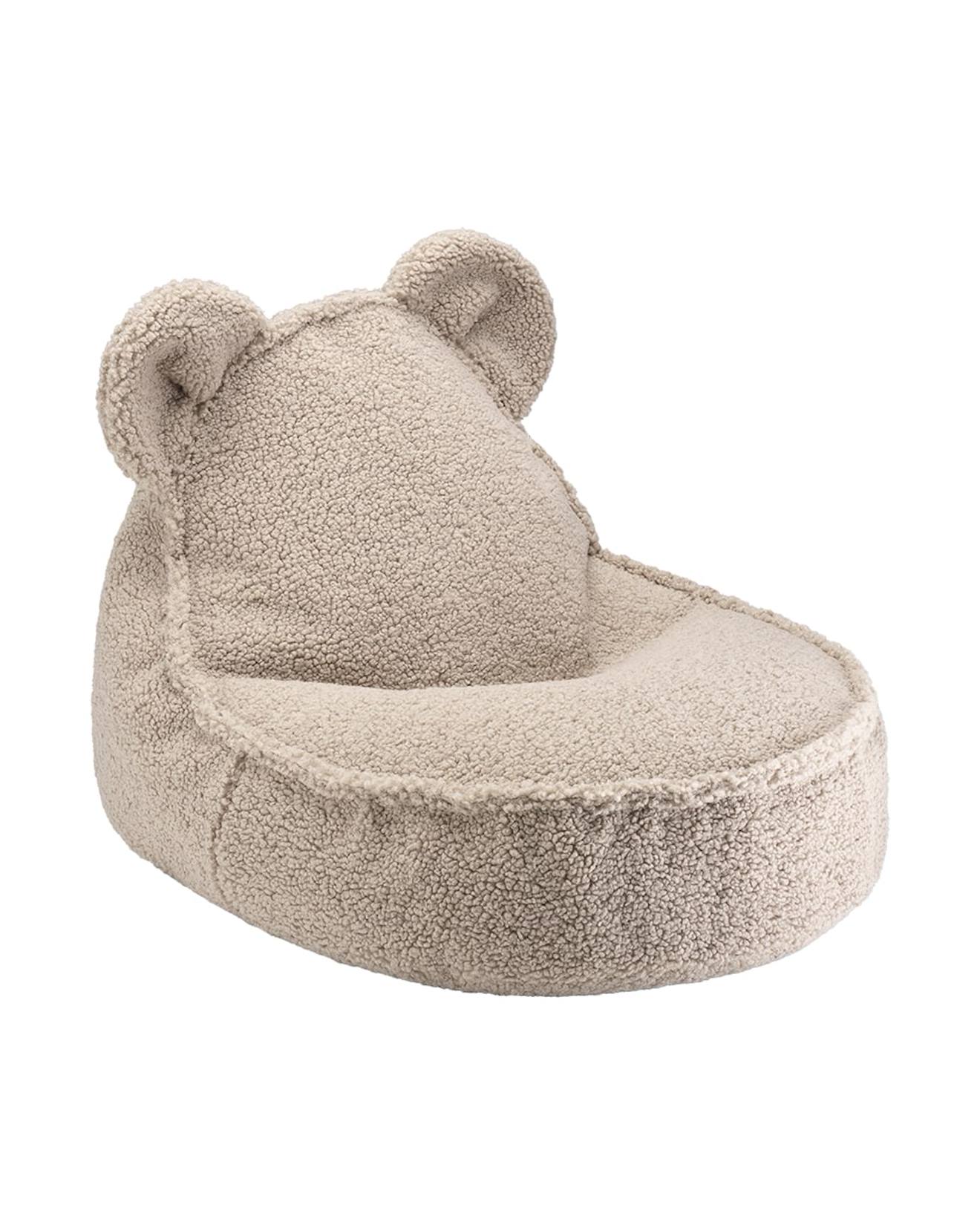 Pouf Poire Ours Chambre Enfant - Fauteuil Comfortable En Teddy Biscuit