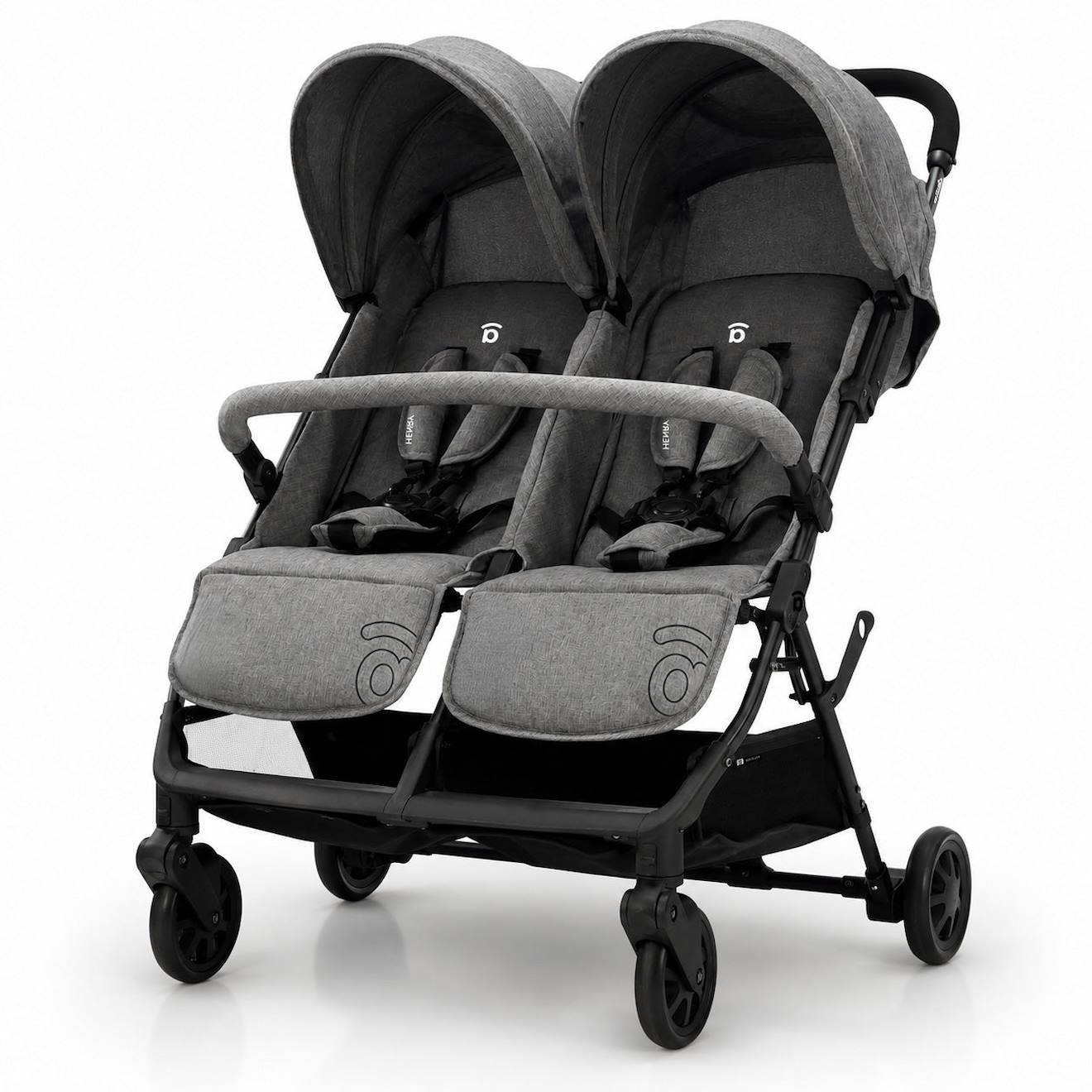 Poussette Double Pliable Henry Gris