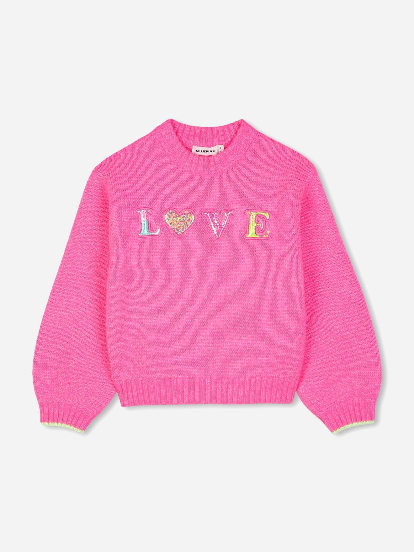 Pull Col Rond Rose Flash