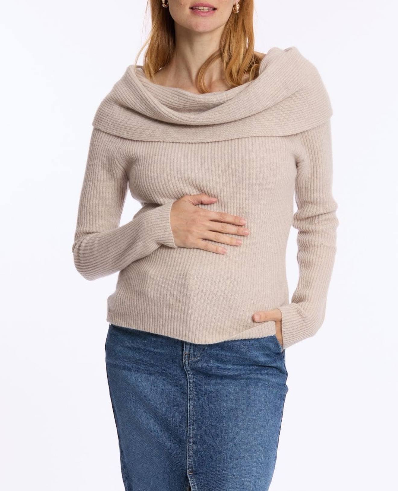Pull De Grossesse Et D'allaitement Kim Beige