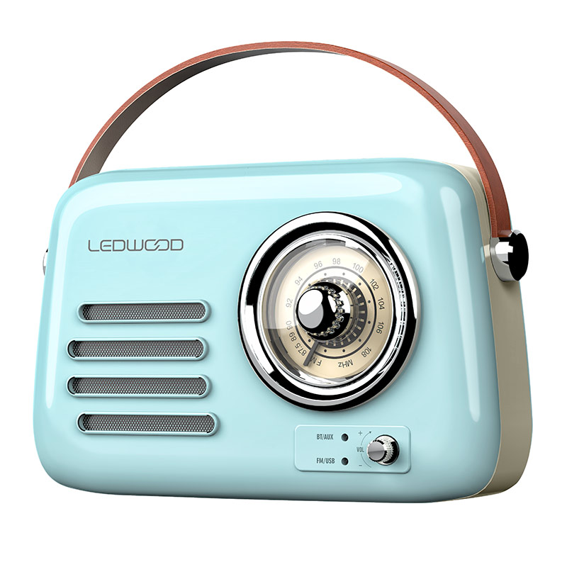 Radio Ledwood Alma Vintage Bleue