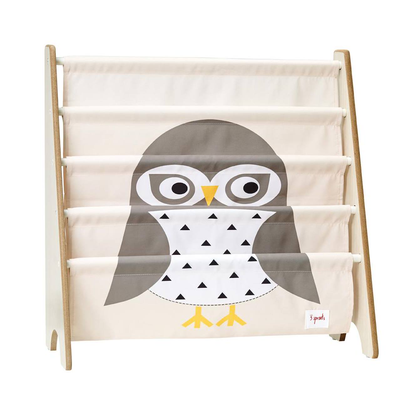 Rangement Livres Chouette Gris
