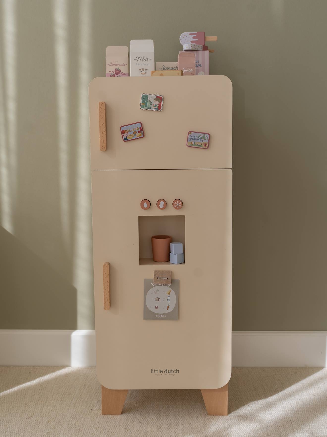Réfrigérateur En Bois - Edition Limitée Beige