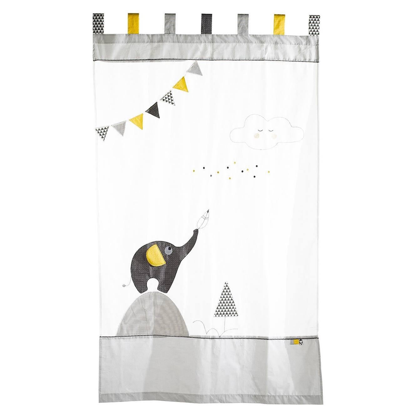 Rideau À Pattes En Coton - Babyfan Gris
