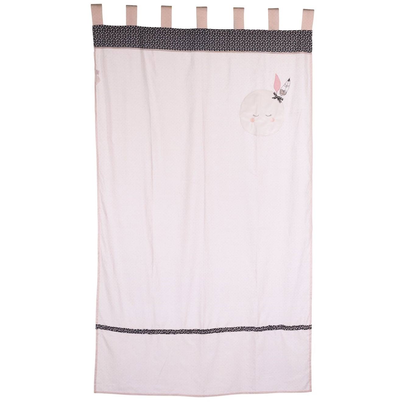 Rideau À Pattes En Coton - Miss Fleur De Lune Rose