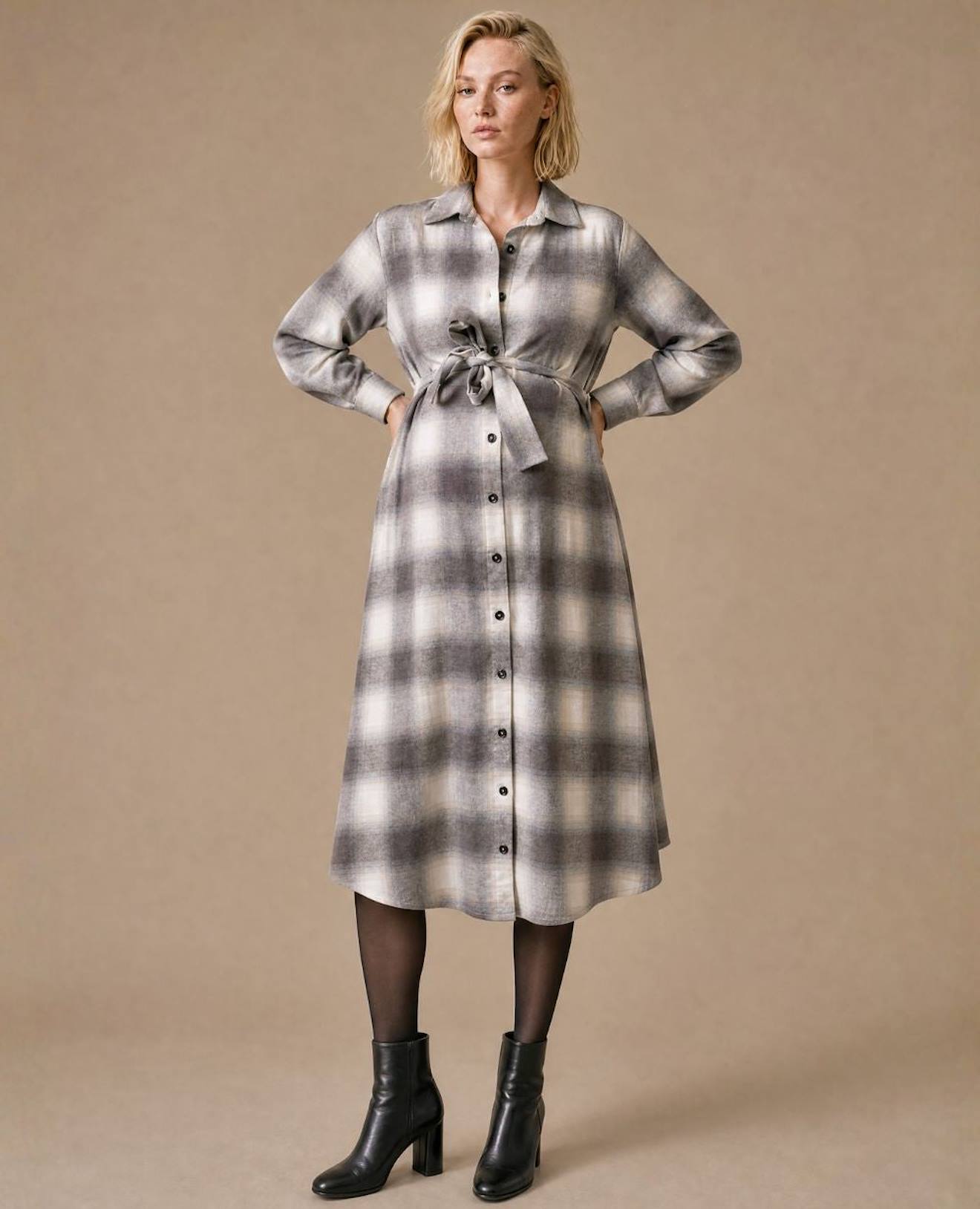 Robe D'allaitement Chelsea Beige
