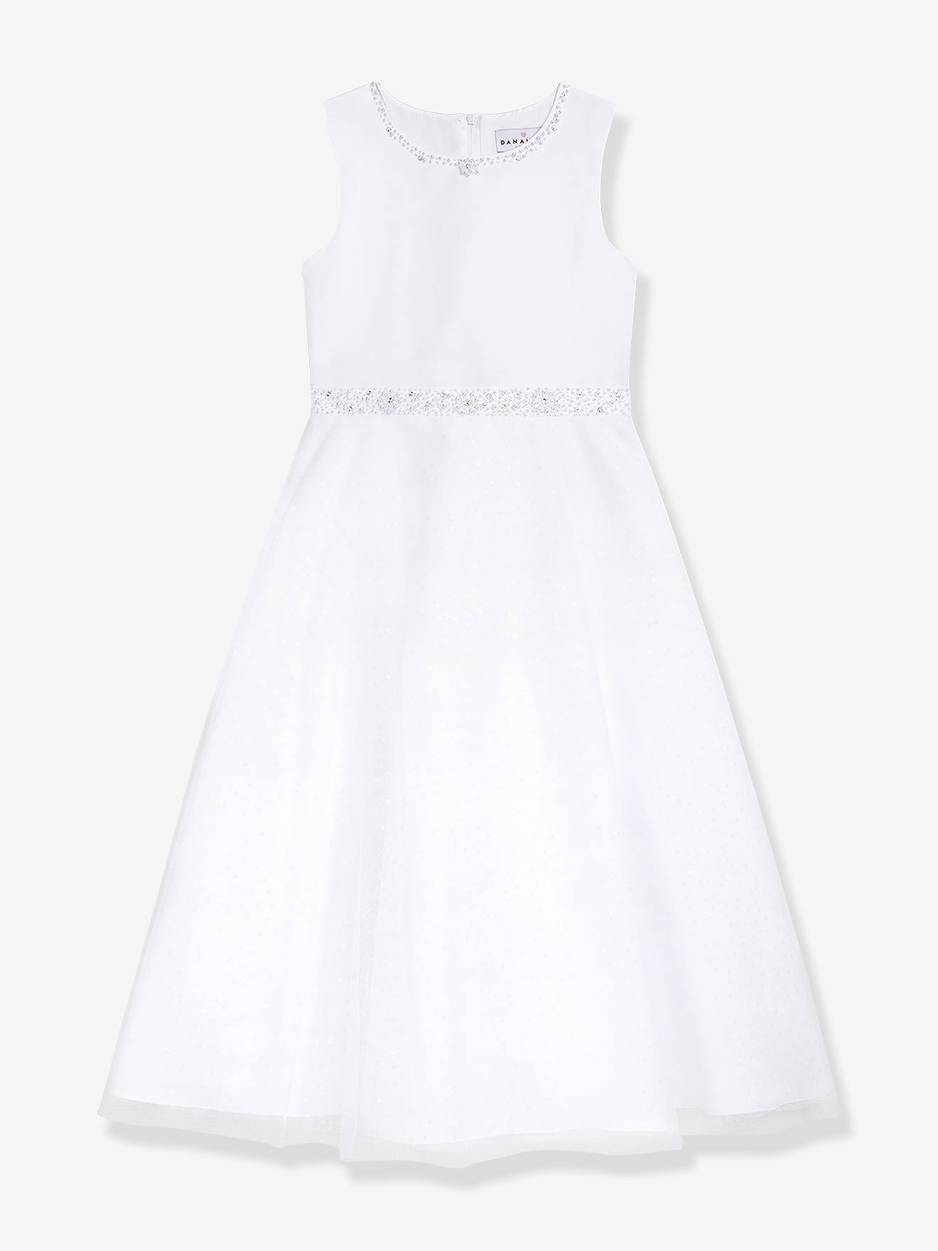 Robe de communion DFORTUNA longueur 7/8 fille DANAMADE blanc