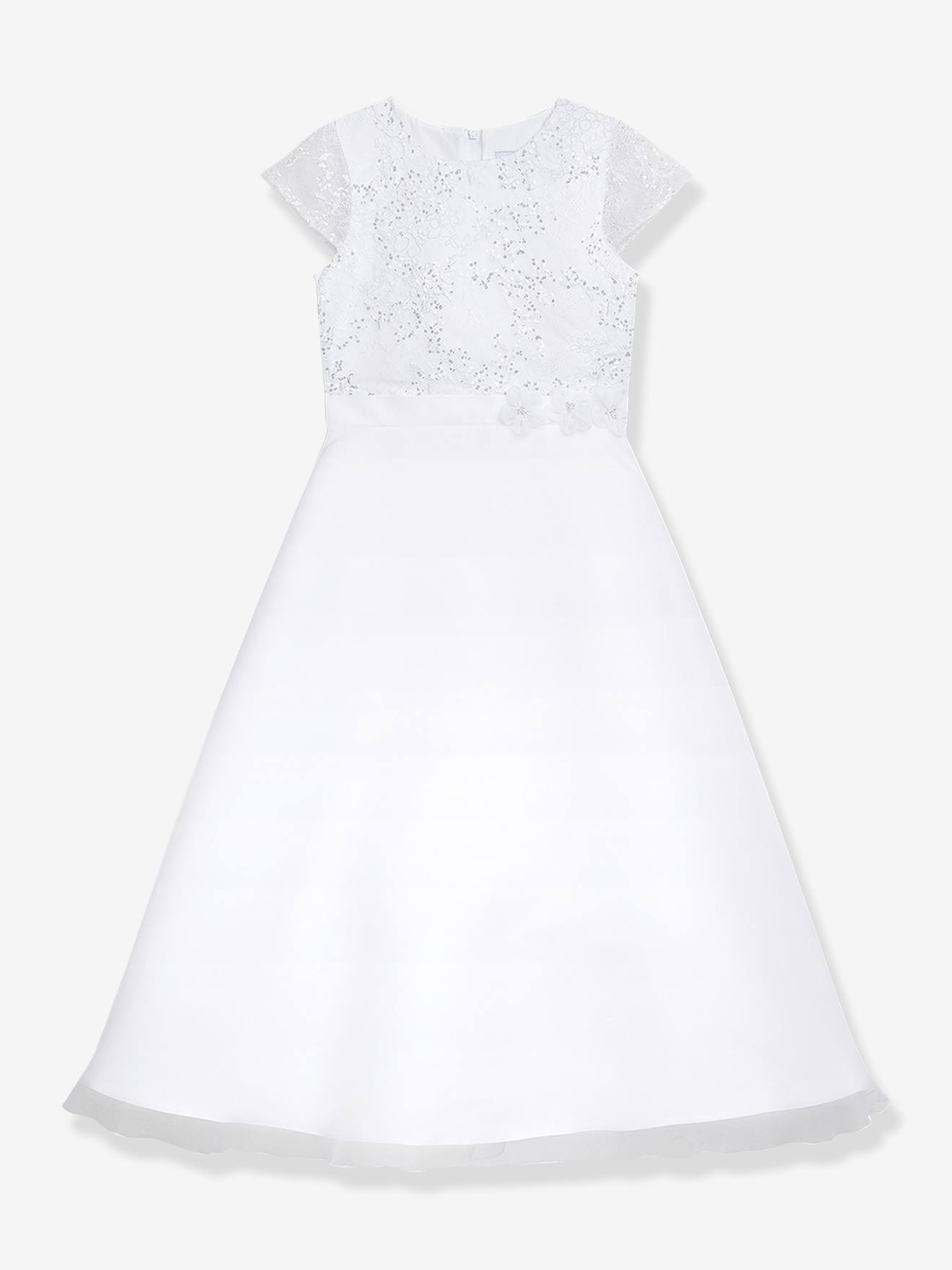 Robe de communion DHILDEGARD longueur 7/8 fille DANAMADE blanc