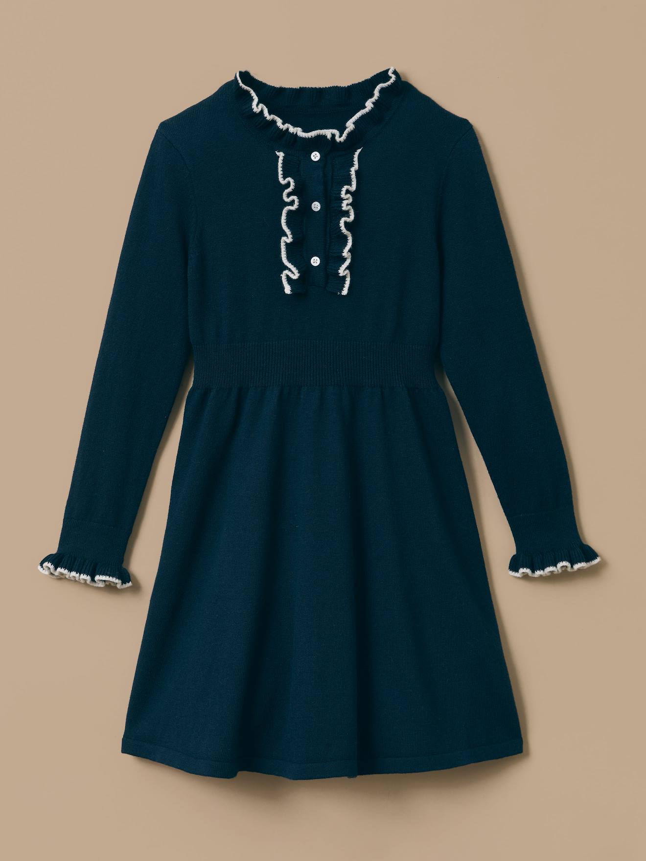 Robe En Maille Fille Marine