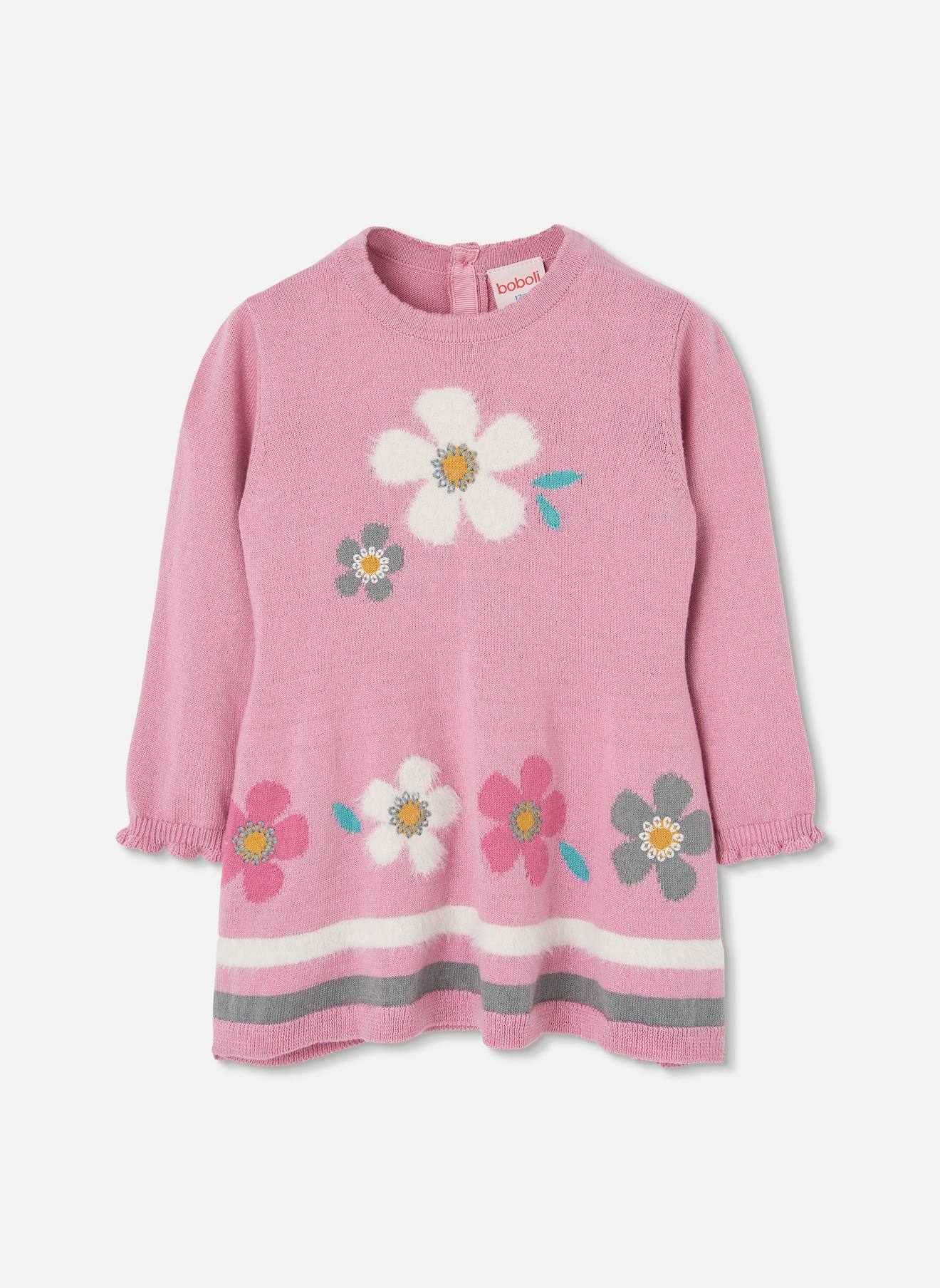 Robe Fille Imprimé Fleurs Pink