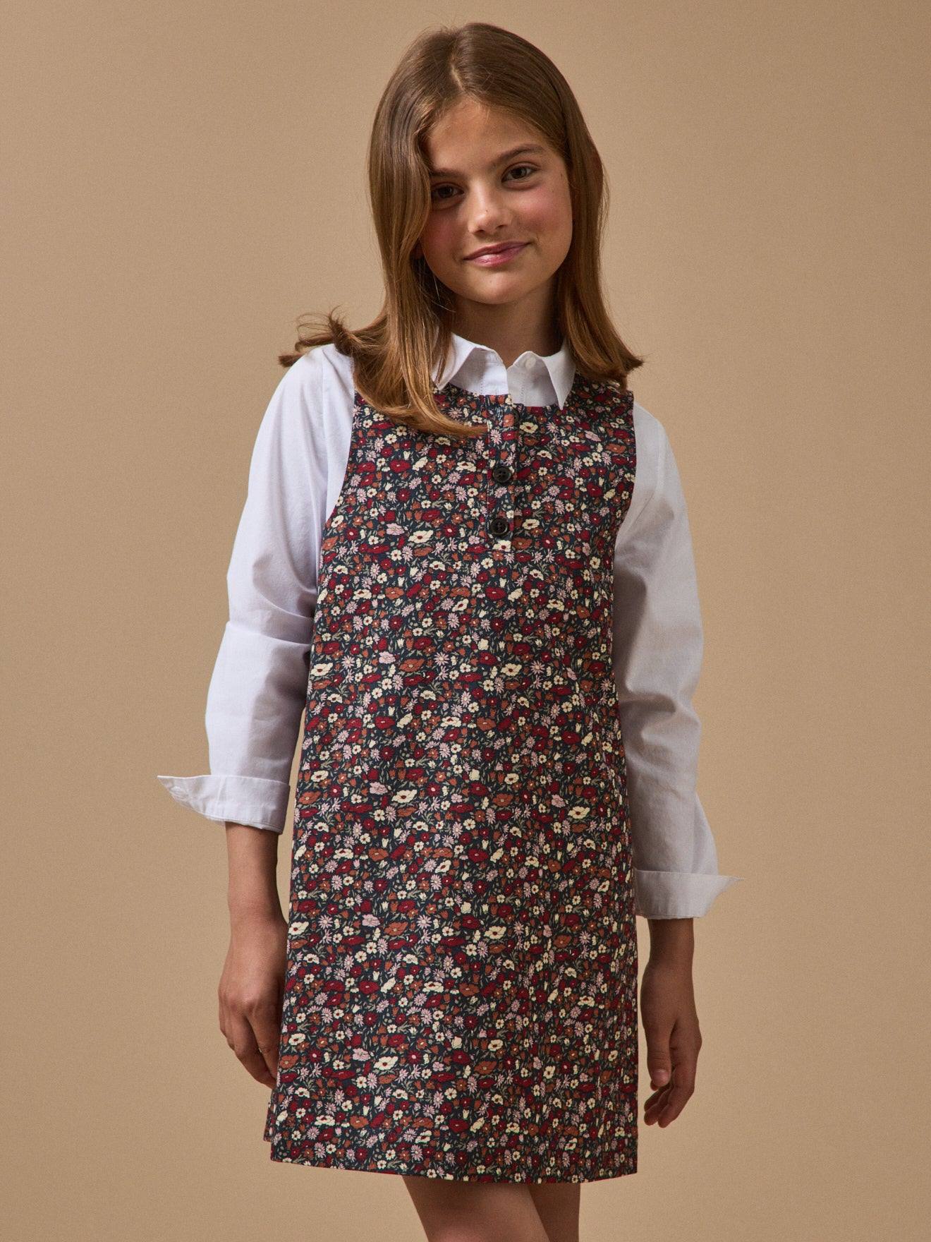 Robe Fille Petal&daisy - Made With Liberty Fabrics Liberty Petal And Daisy