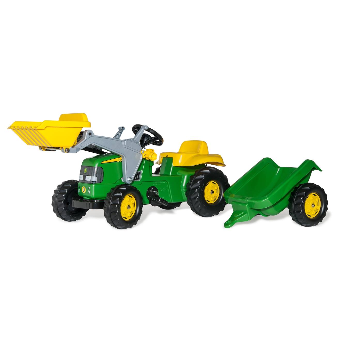 Rollykid John Deere Pell Lader Avec Remorque Vert