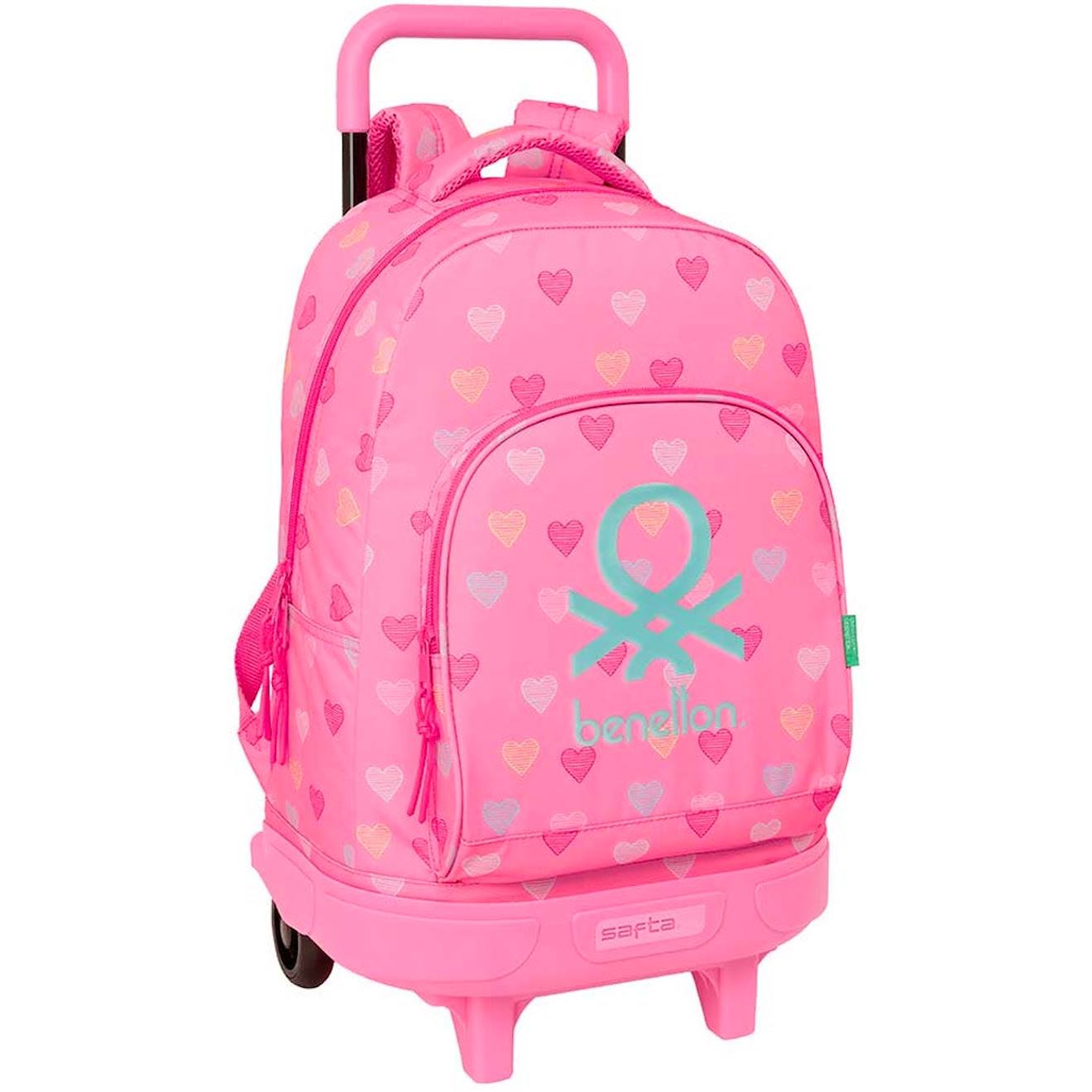 Sac À Dos À Roulettes Benetton Heart 45 Cm Trolley Haut De Gamme Multicolore