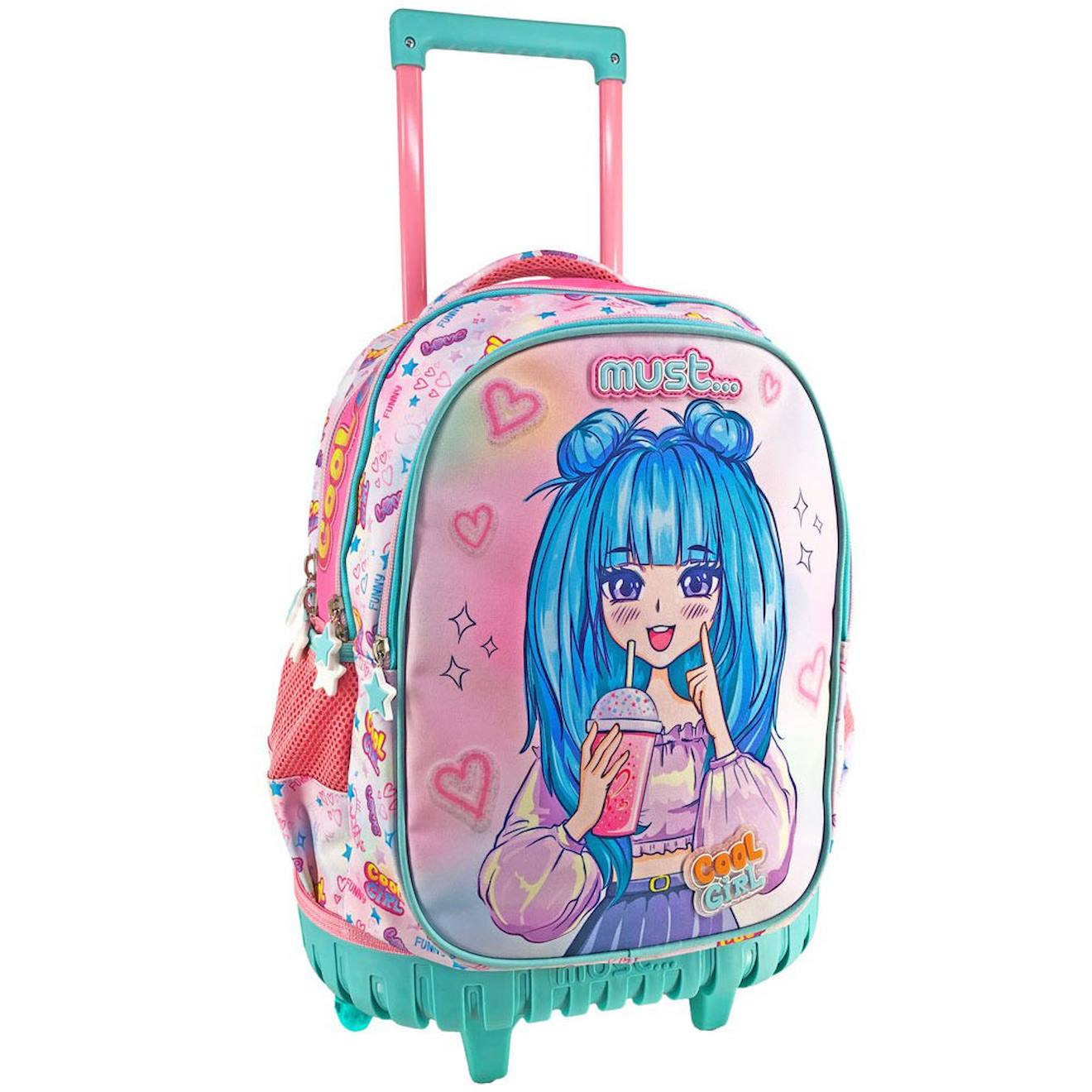 Sac À Dos À Roulettes Cool Girl Must 45 Cm Trolley Multicolore