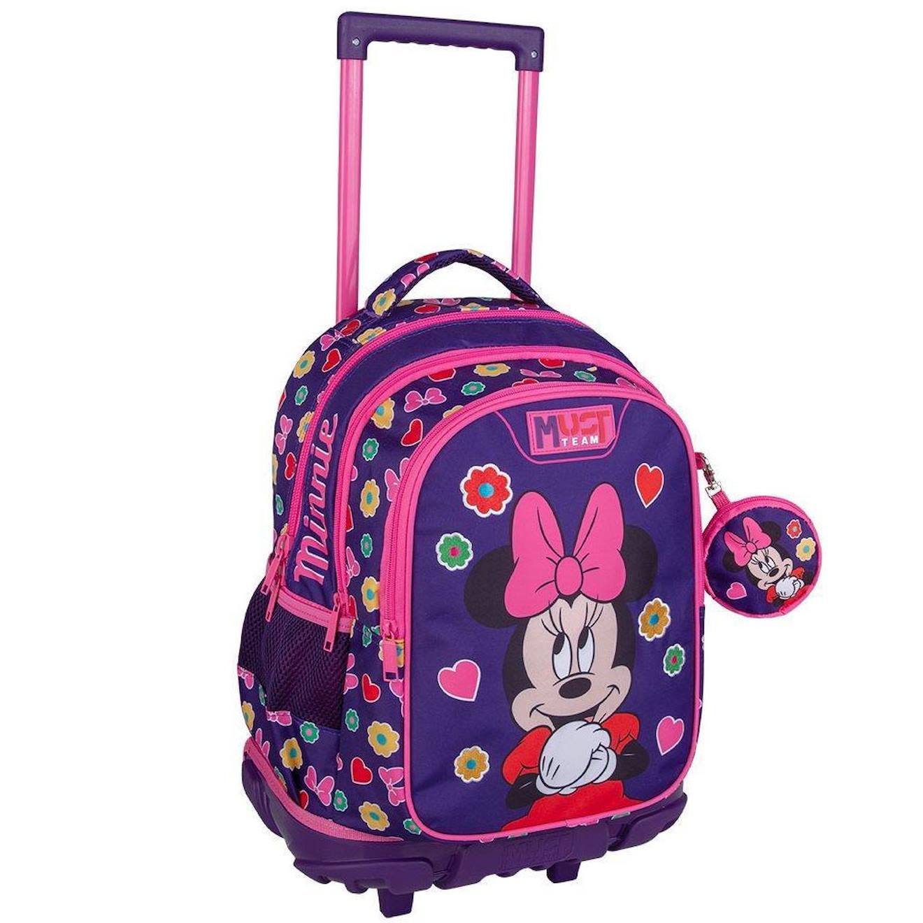 Sac À Dos À Roulettes Fille Minnie Mouse - Trolley Scolaire Must Multicolore