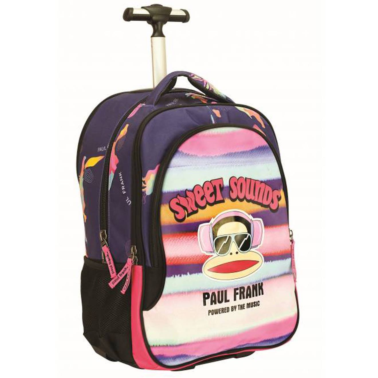Sac À Dos À Roulettes Haut De Gamme - Paul Frank Sweet Sound Multicolore