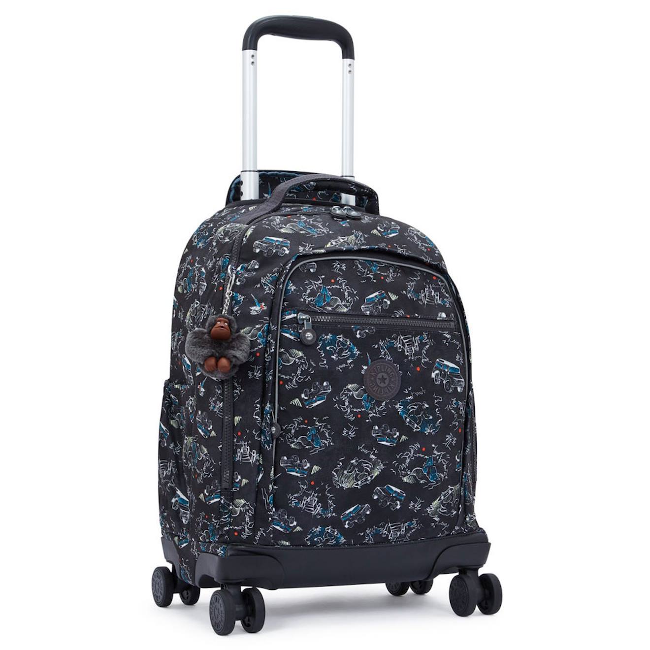 Sac À Dos À Roulettes Kipling New Zea 50 Cm - Haut De Gamme (jungle Fun Race) Jungle Fun Race