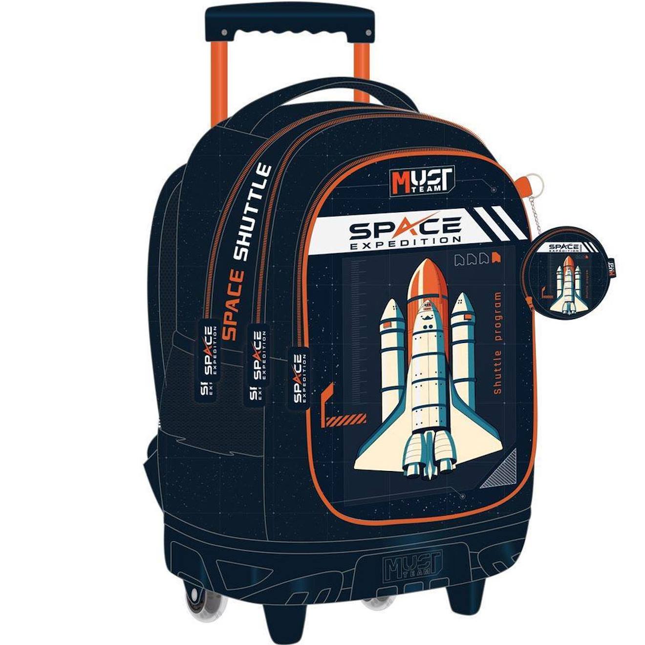 Sac À Dos À Roulettes Space Expedition 45 Cm À 3 Compartiments Must Bleu
