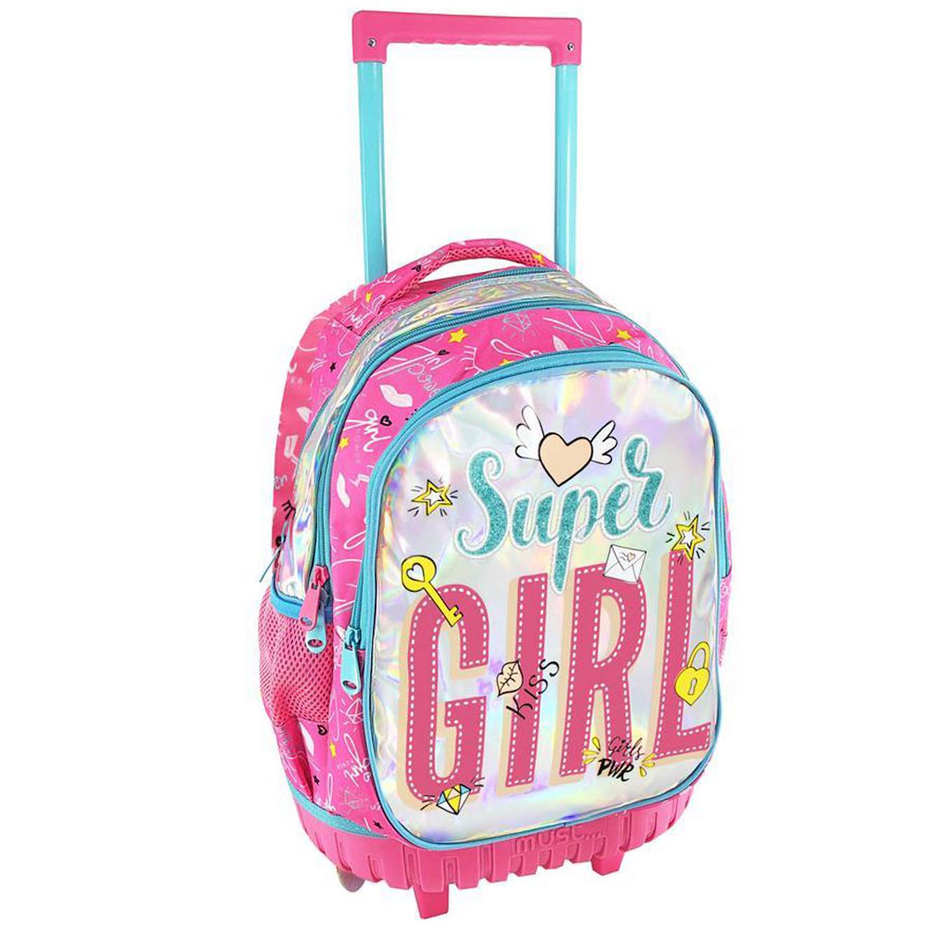Sac À Dos À Roulettes Super Girl Must 45 Cm Trolley Multicolore