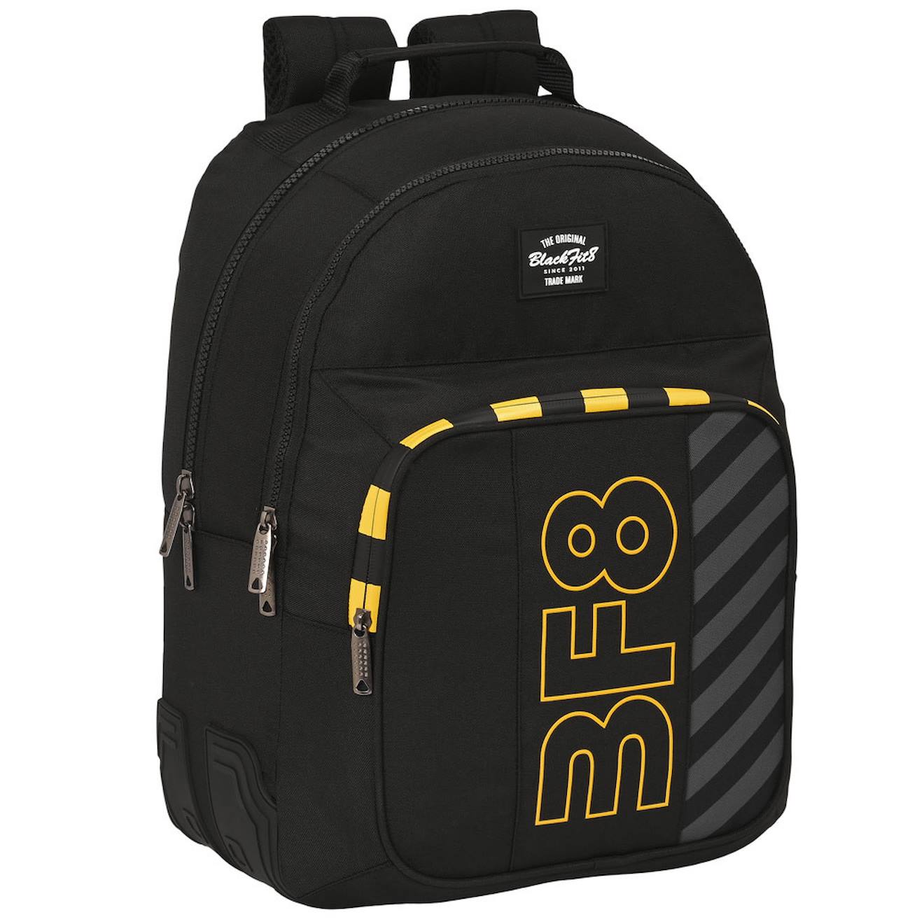Sac À Dos Blackfit8 Zone Zippé 42 X 32 X 15 Cm, 2 Compartiments Noir