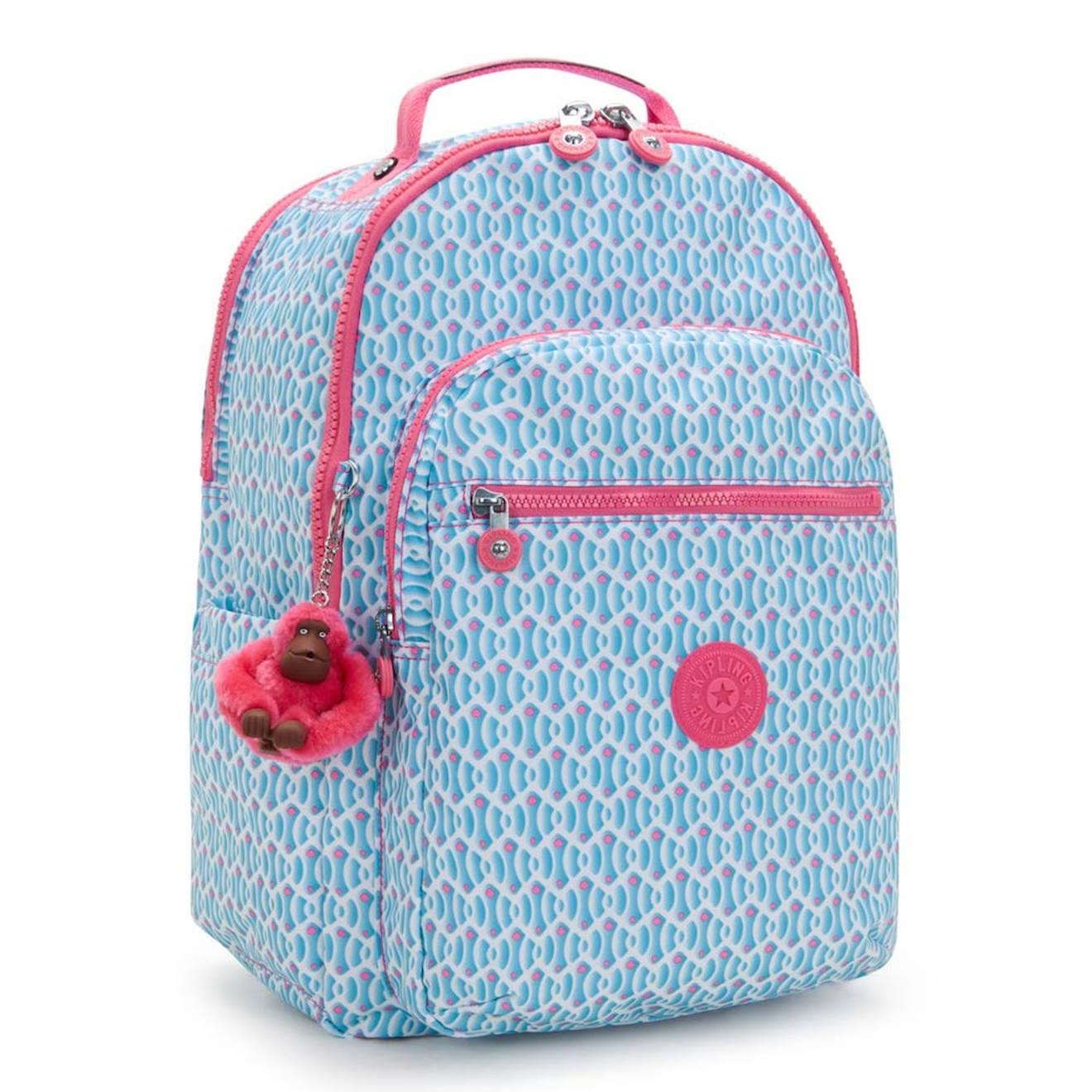 Sac À Dos Kipling Seoul College Dreamy Geo Grand Format – 32 L Bleu Ciel