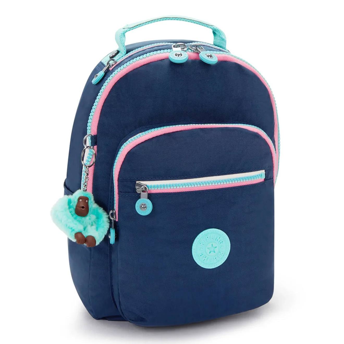 Sac À Dos Kipling Seoul S Resort Navy 35 Cm - Avec Poche Protectrice Pour Tablette Bleu / Rose