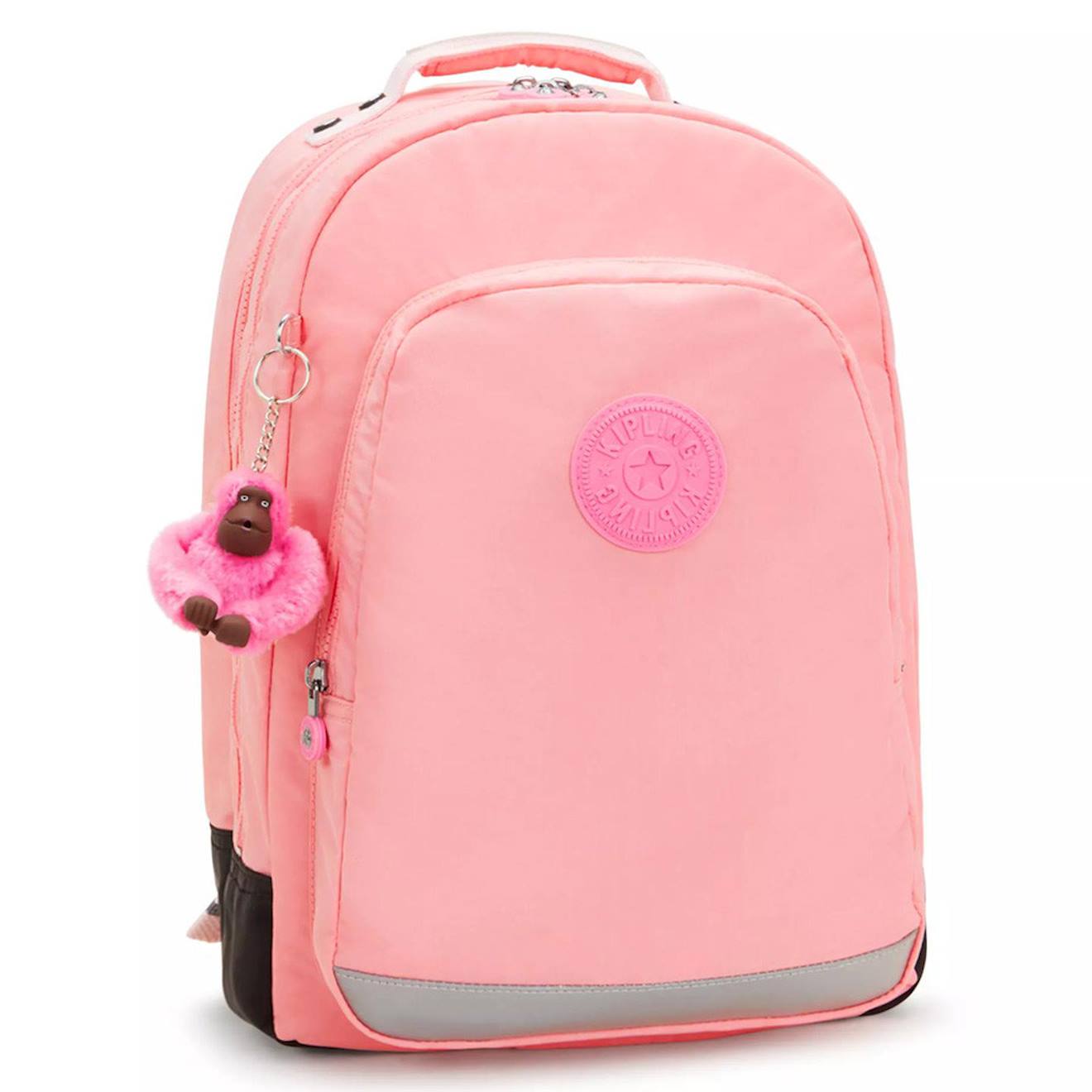 Sac À Dos Scolaire Fille Kipling Class Room Polyester Motif Rose