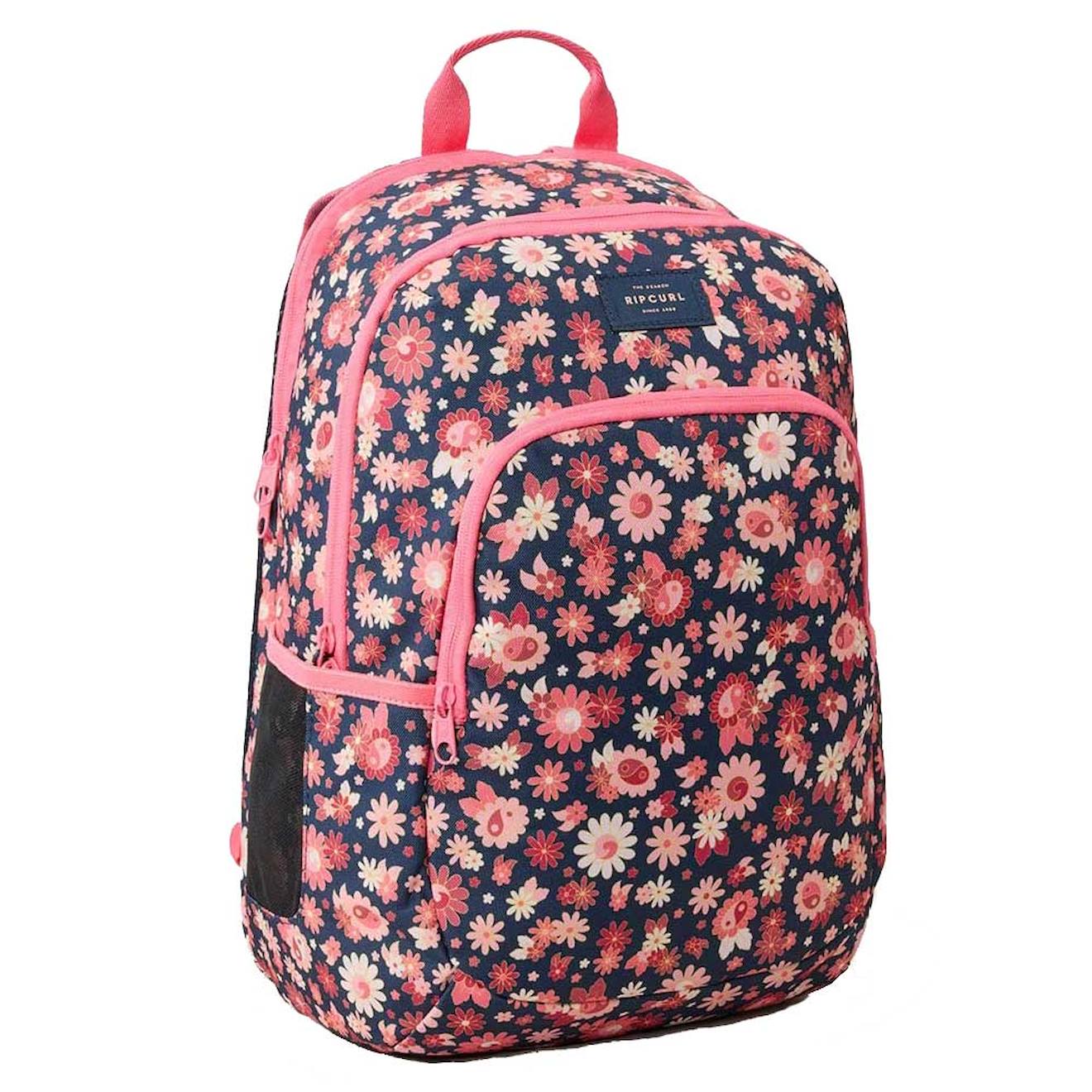 Sac À Dos Scolaire Fille Rip Curl Ozone Mixed 30 L Floral 49x32x22 Cm Bleu / Rose / Clair / Gris