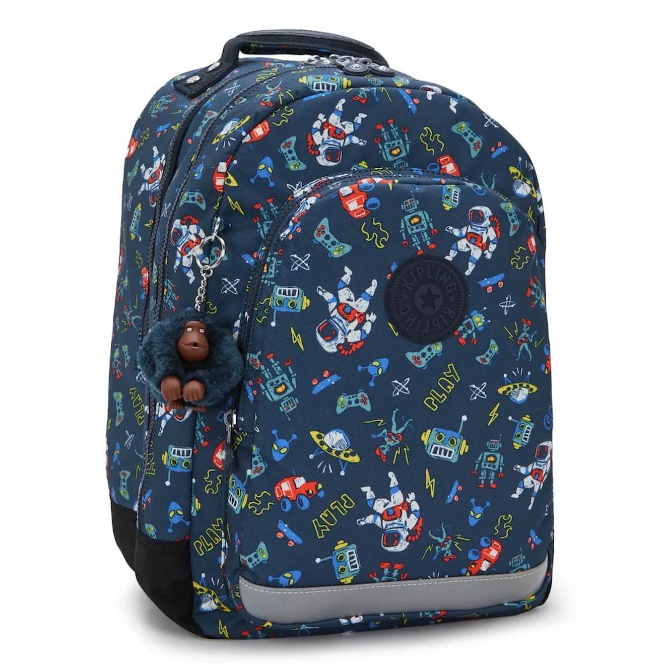 Sac À Dos Scolaire Grand Kipling Class Room Espace – 15 Pouces Bleu / Multicolore / Gris